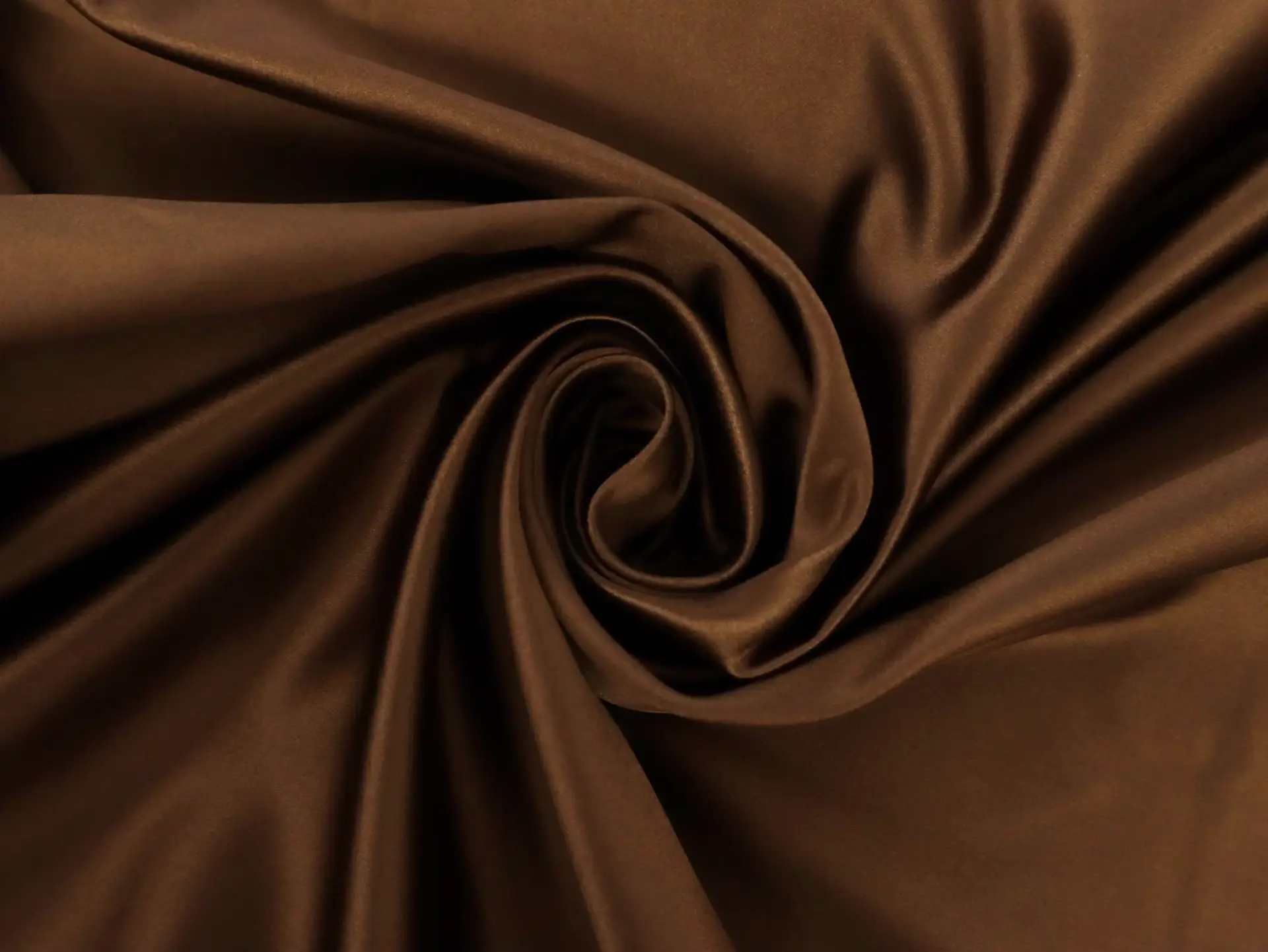 Pure Silk Duchesse Satin in Brown
