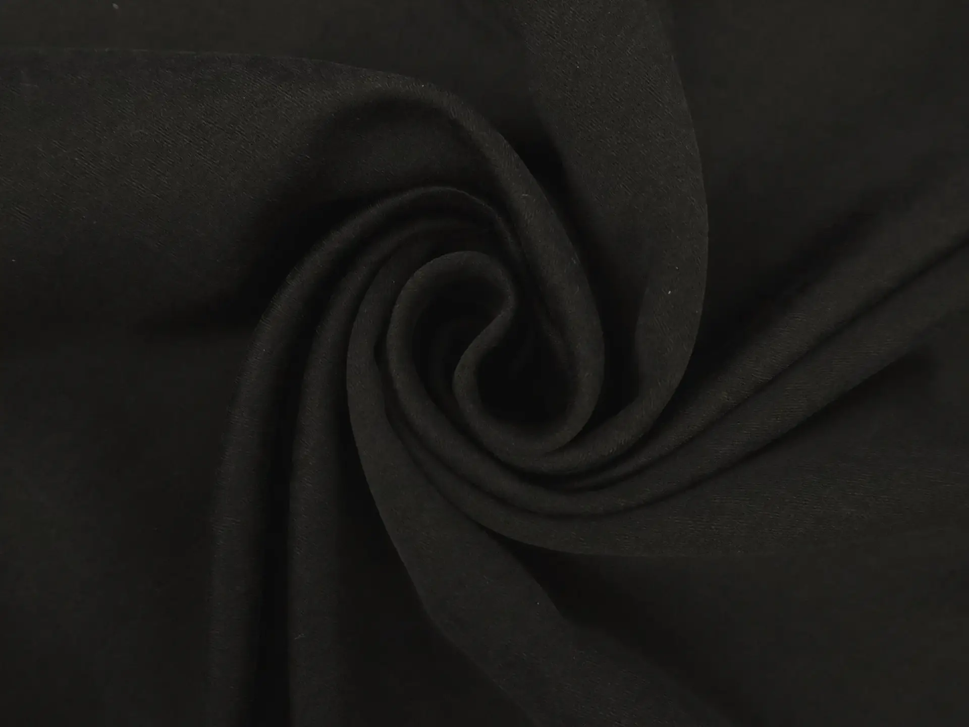 Washed Pure Silk Duchesse Satin in Black