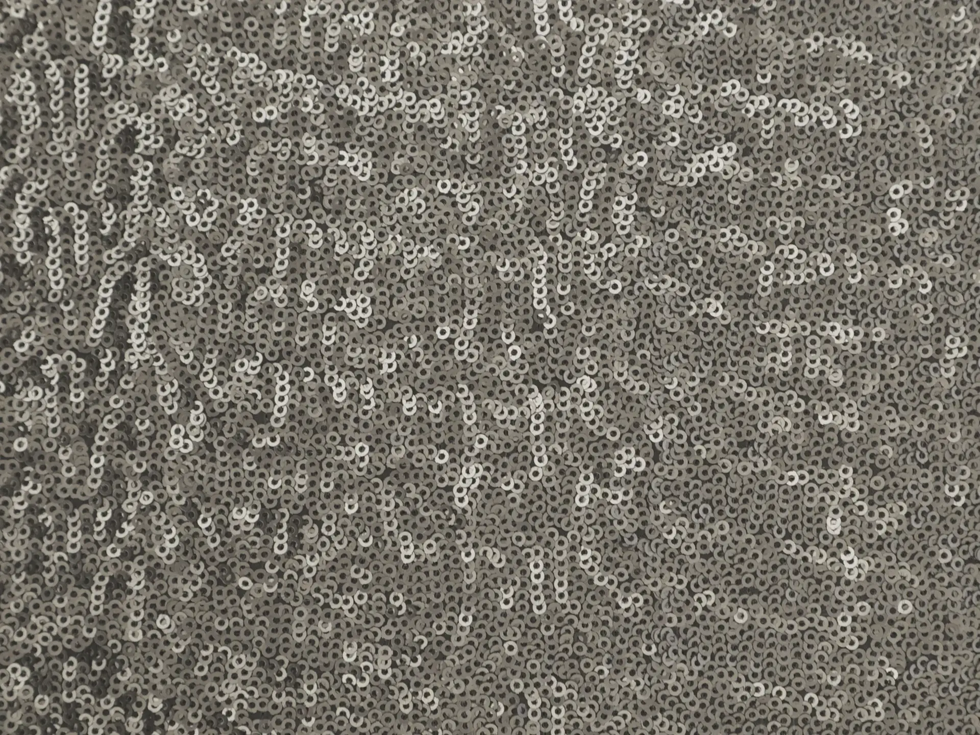 Sequins on Silk Chiffon in Pewter