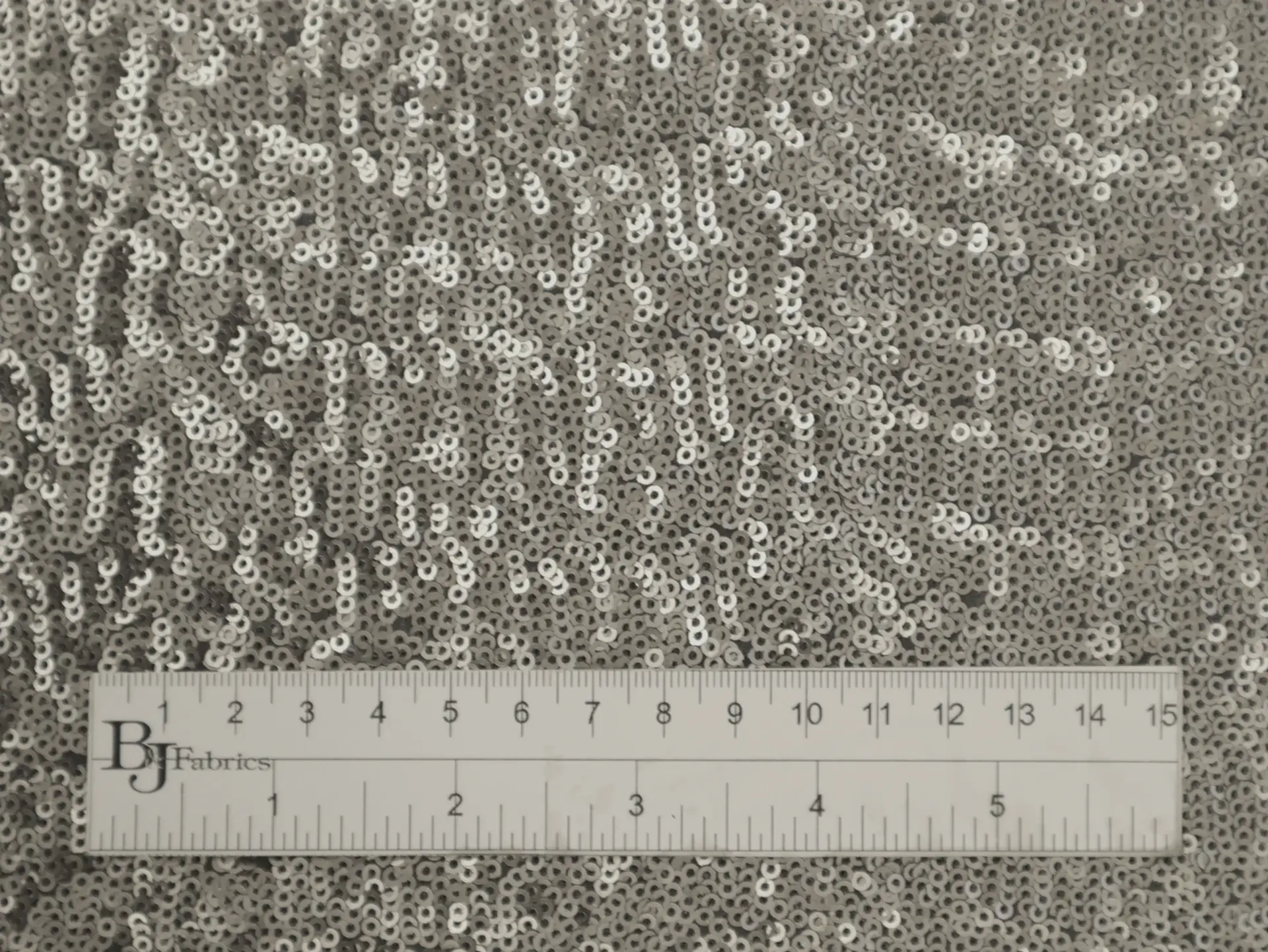Sequins on Silk Chiffon in Pewter