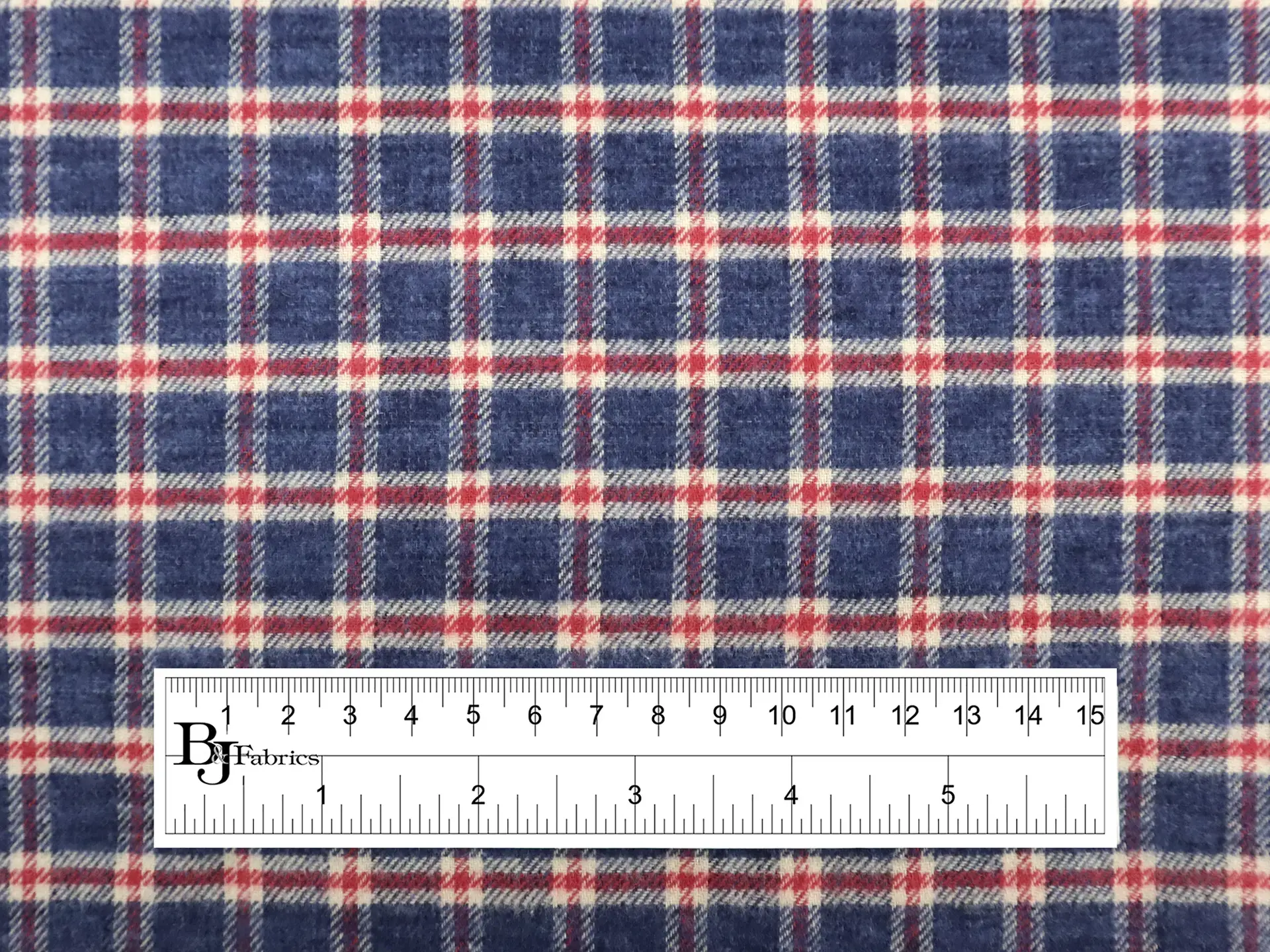 Japanese Cotton Flannel Check in Blue Raspberry