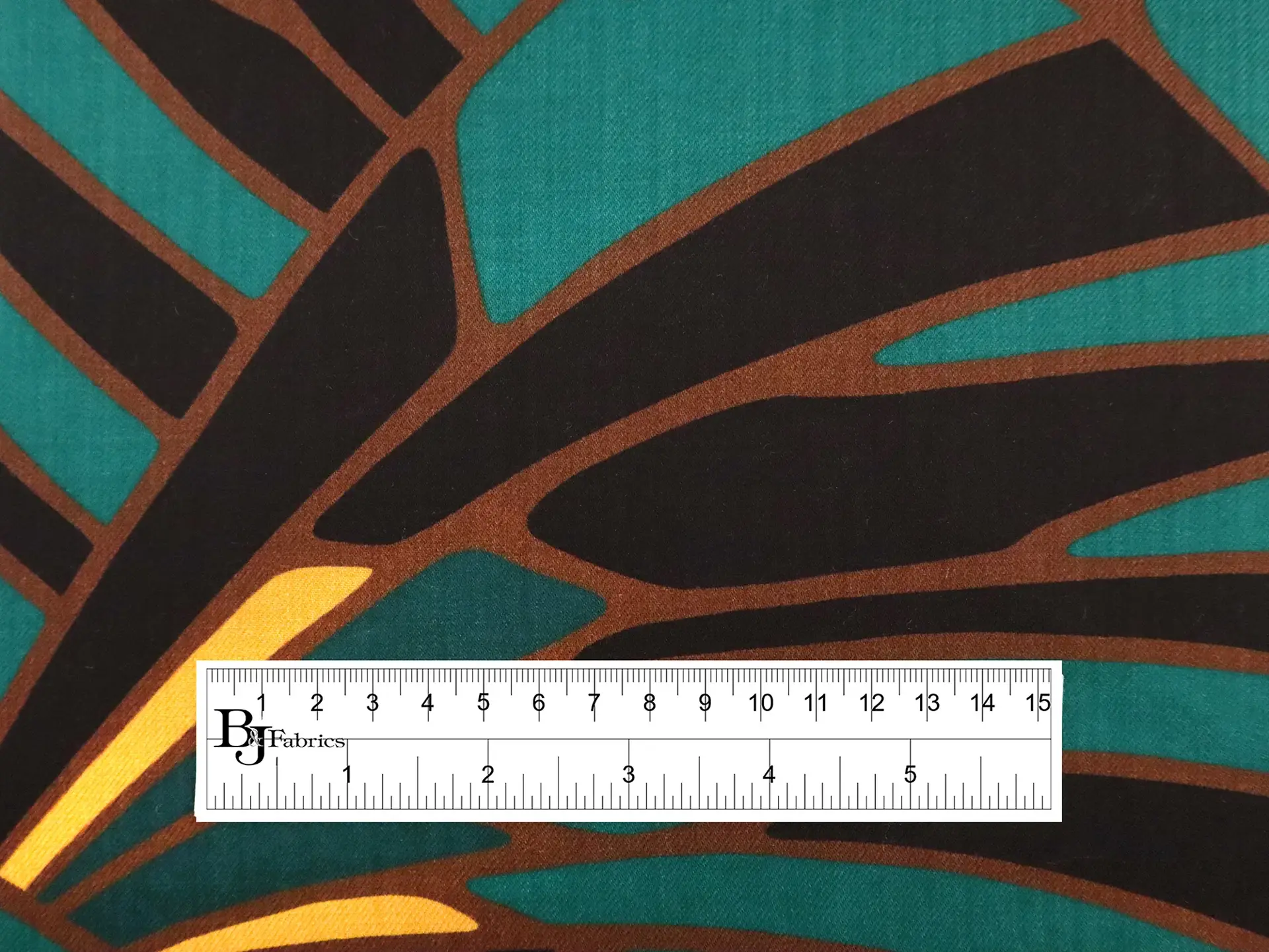 Wool Gabardine with Tropical Print
