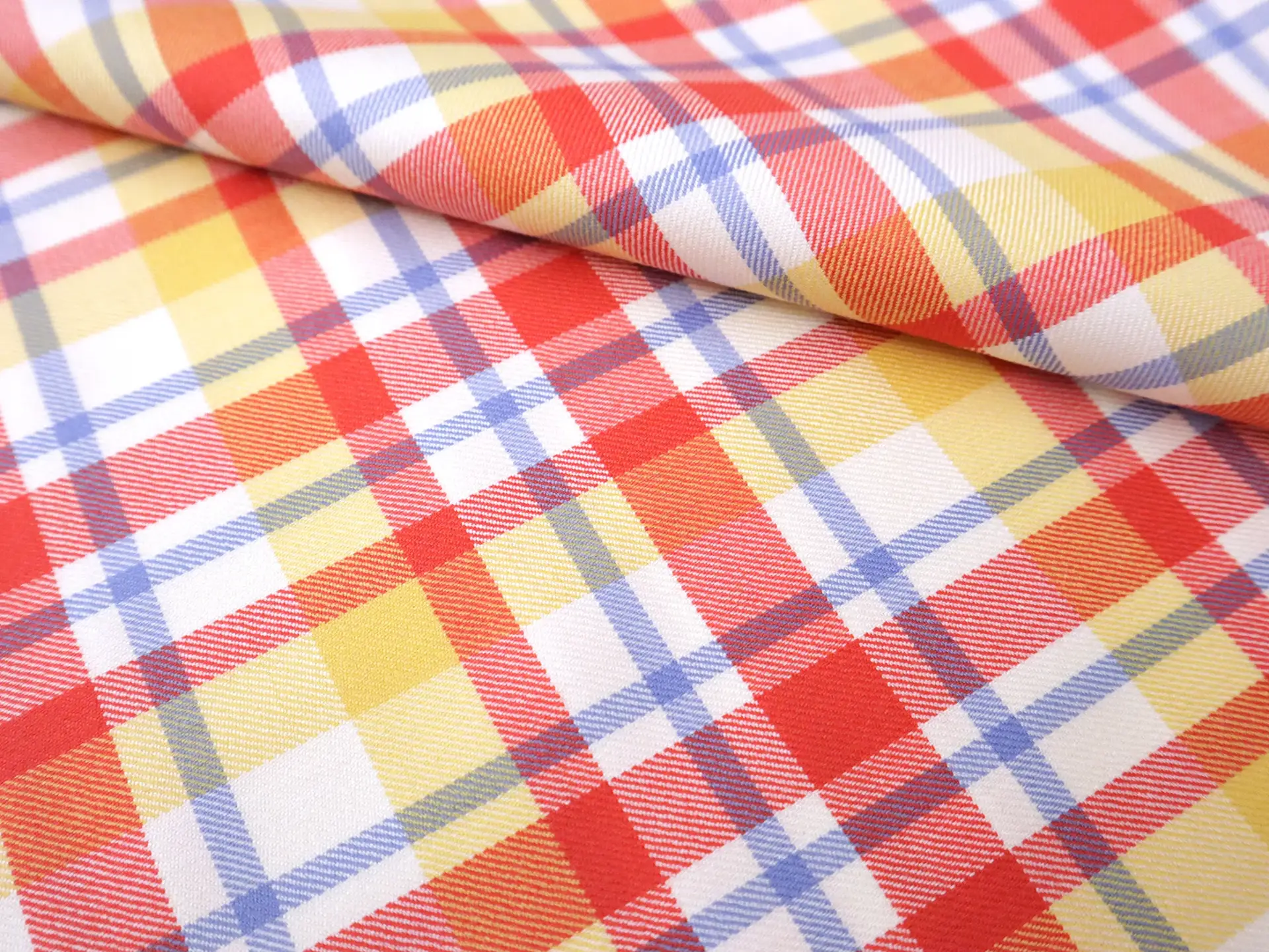 Silk & Wool Plaid Twill Suiting in Pastels
