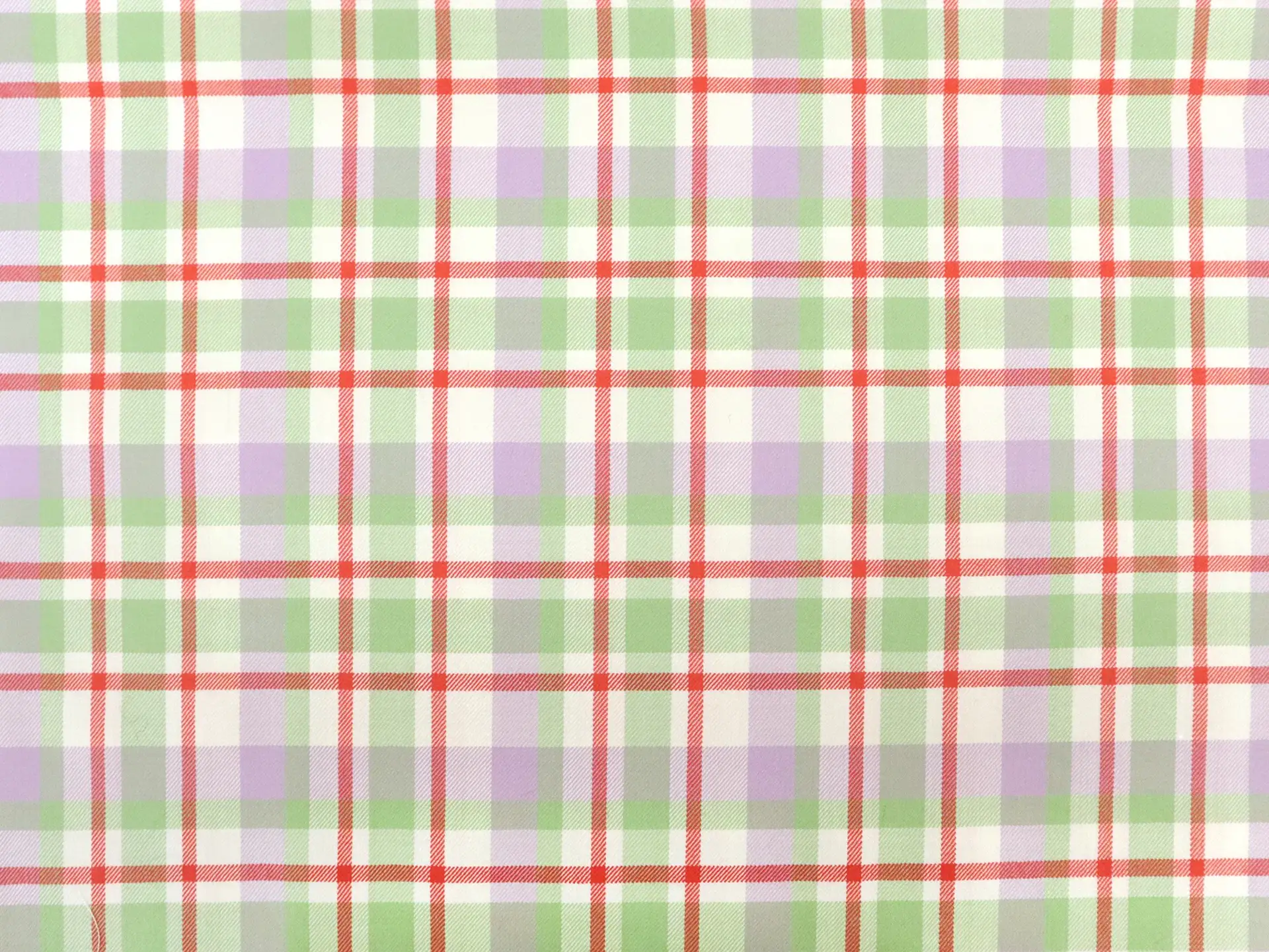 Silk & Wool Plaid Twill Suiting in Pastels