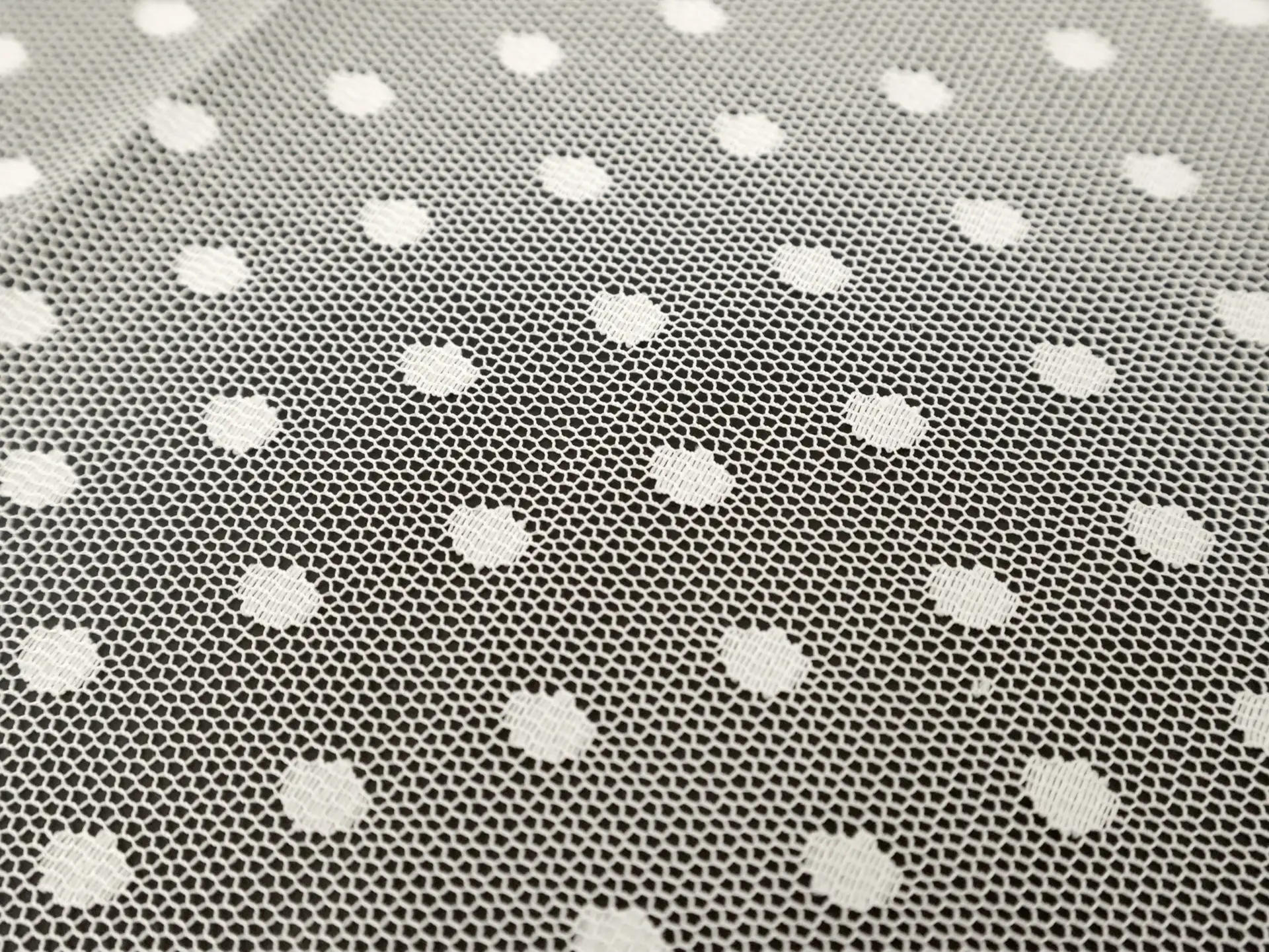 Asprin Dot Tulle in Optic White