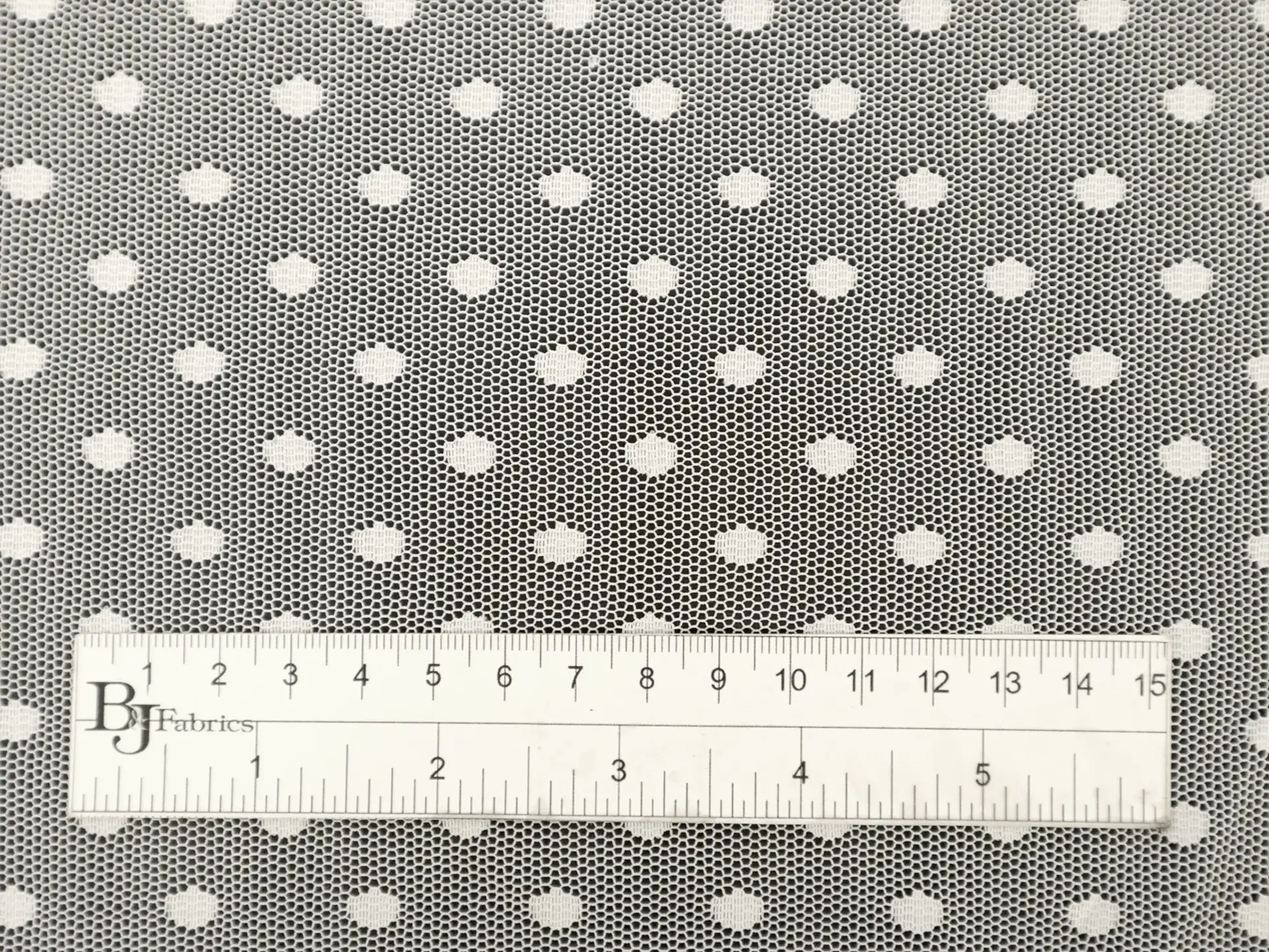 Asprin Dot Tulle in Optic White