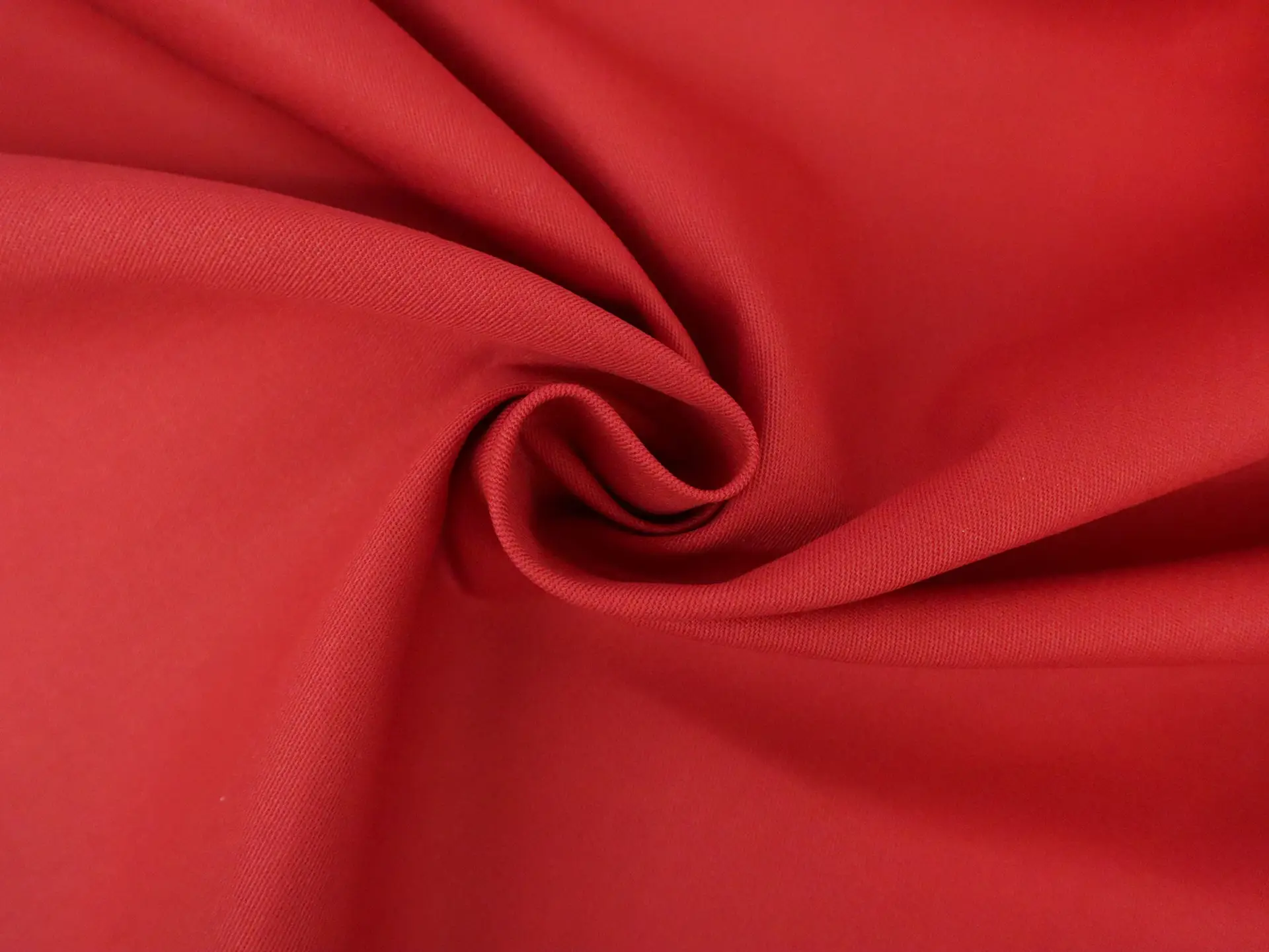 Polyester Cotton Twill in Red