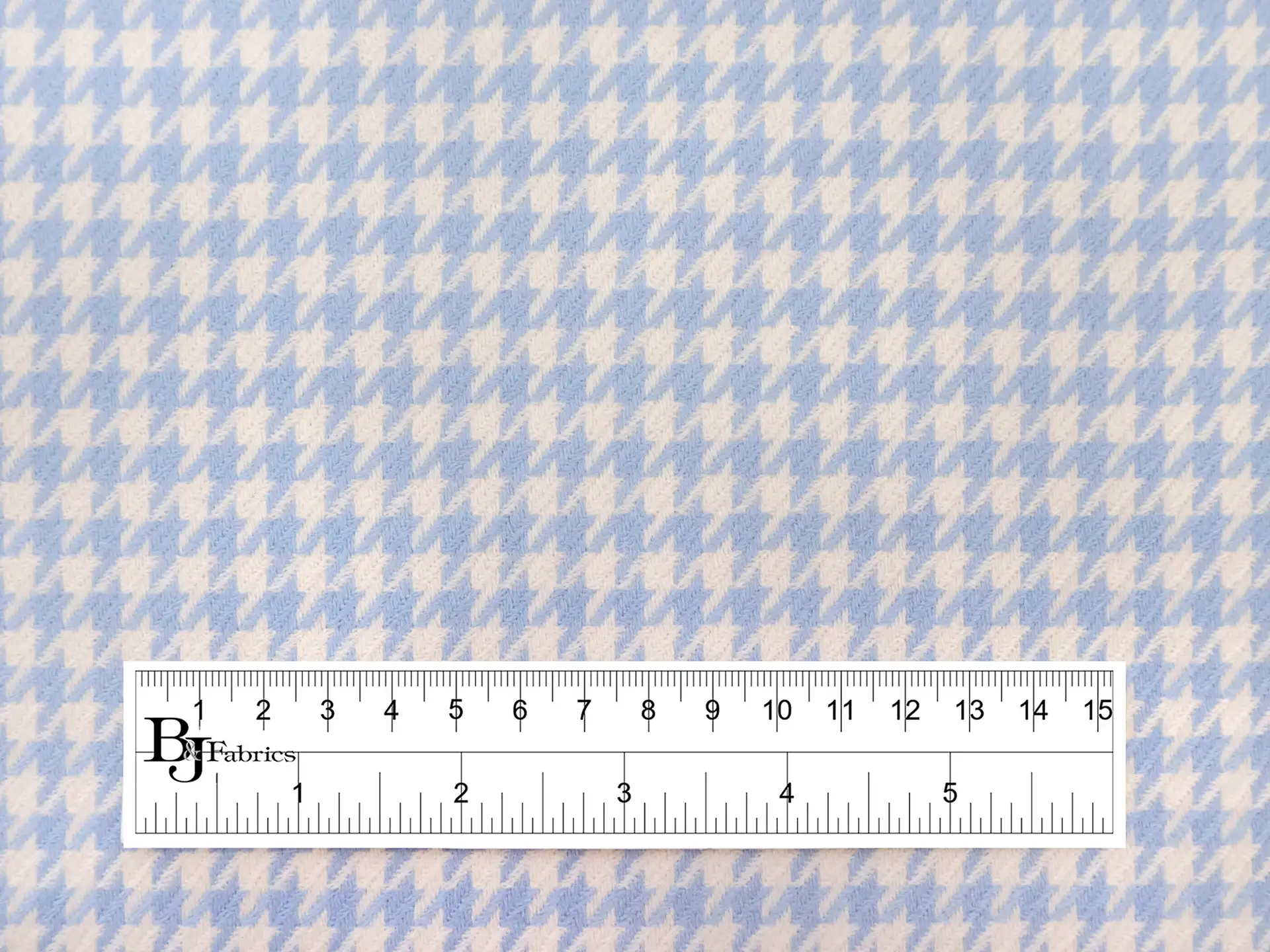 Italian Wool Houndstooth Suiting in Azzurro Blue