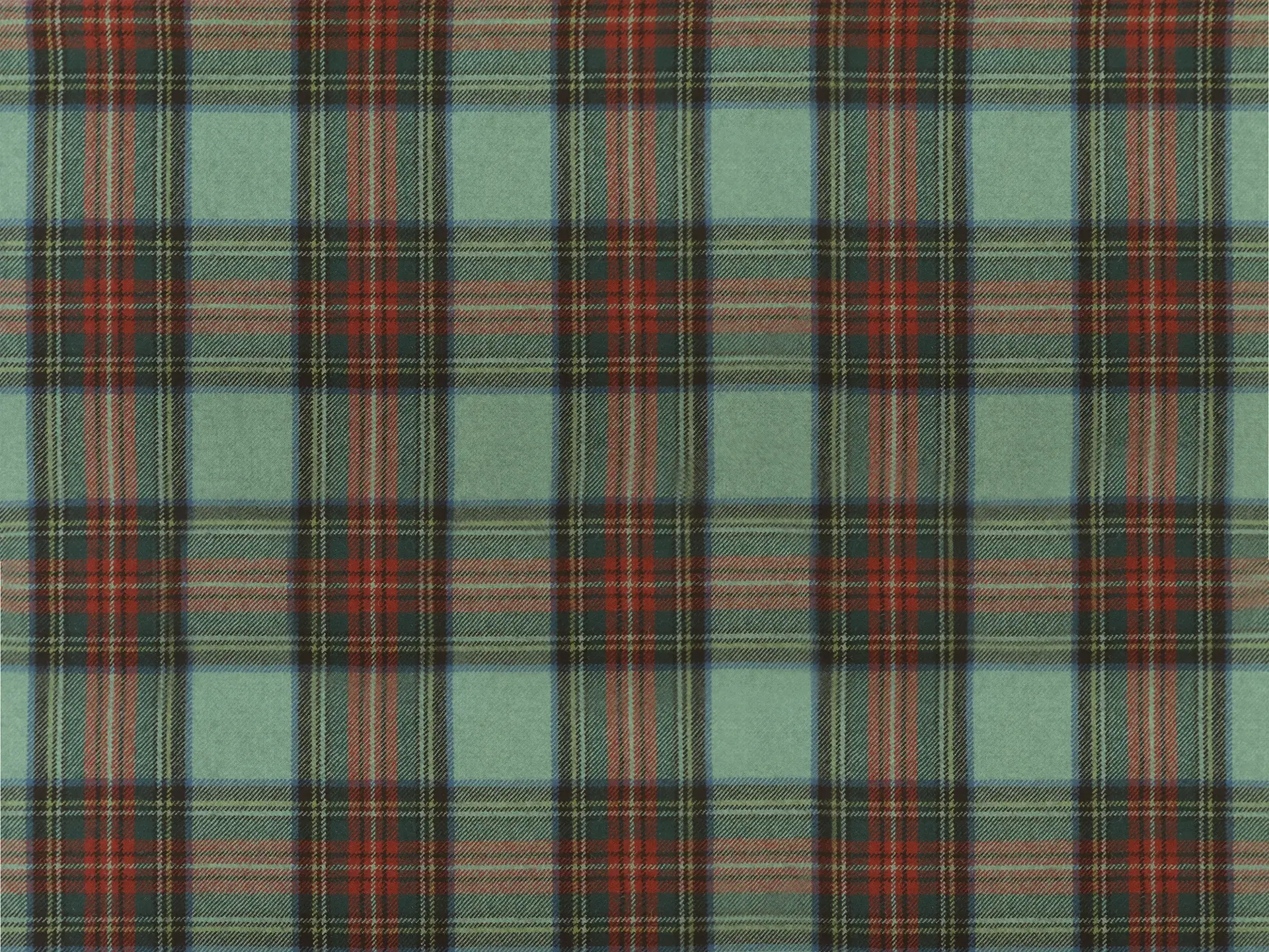 Italian Wool Plaid Suiting in Green
