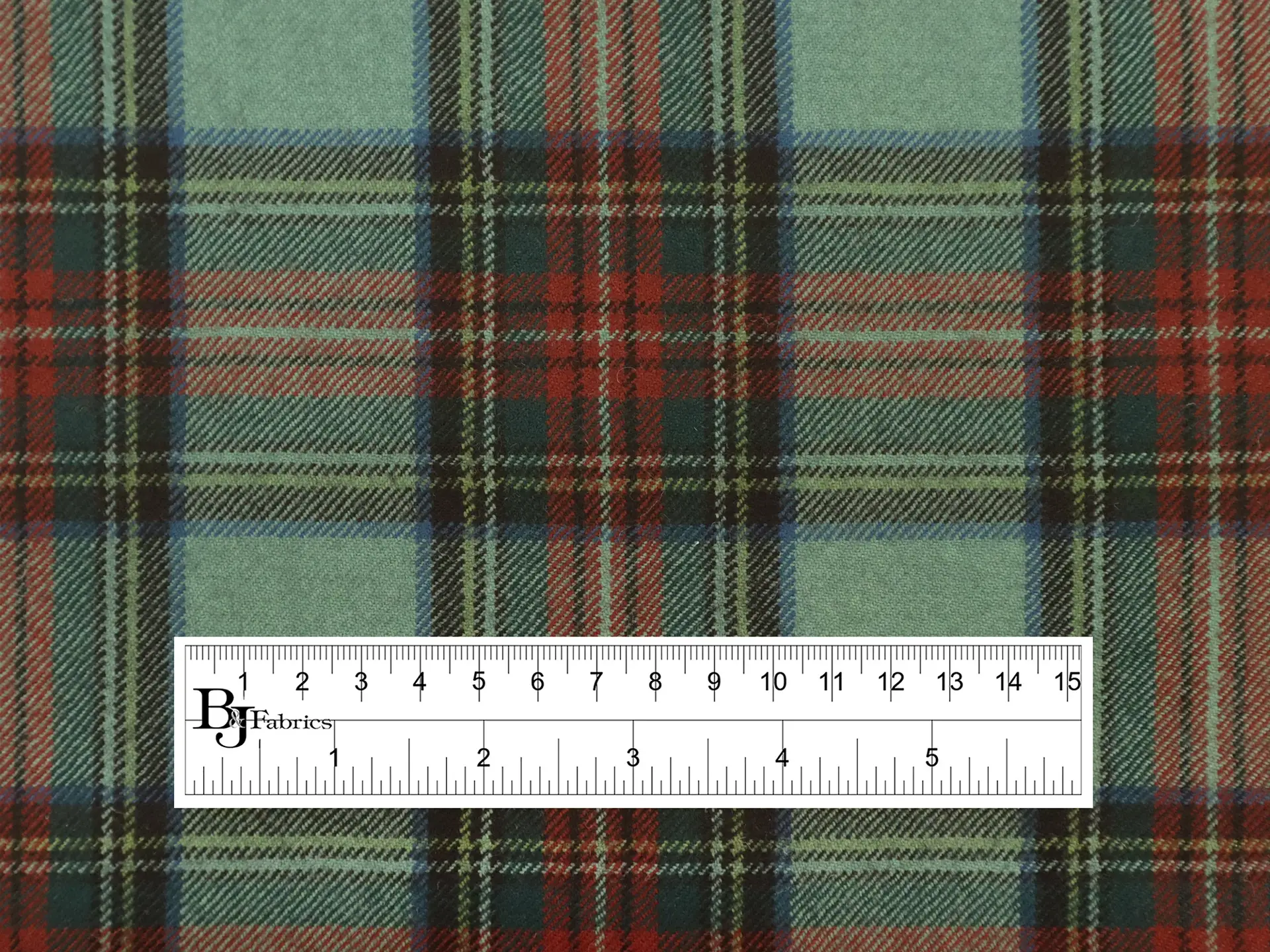 Italian Wool Plaid Suiting in Green