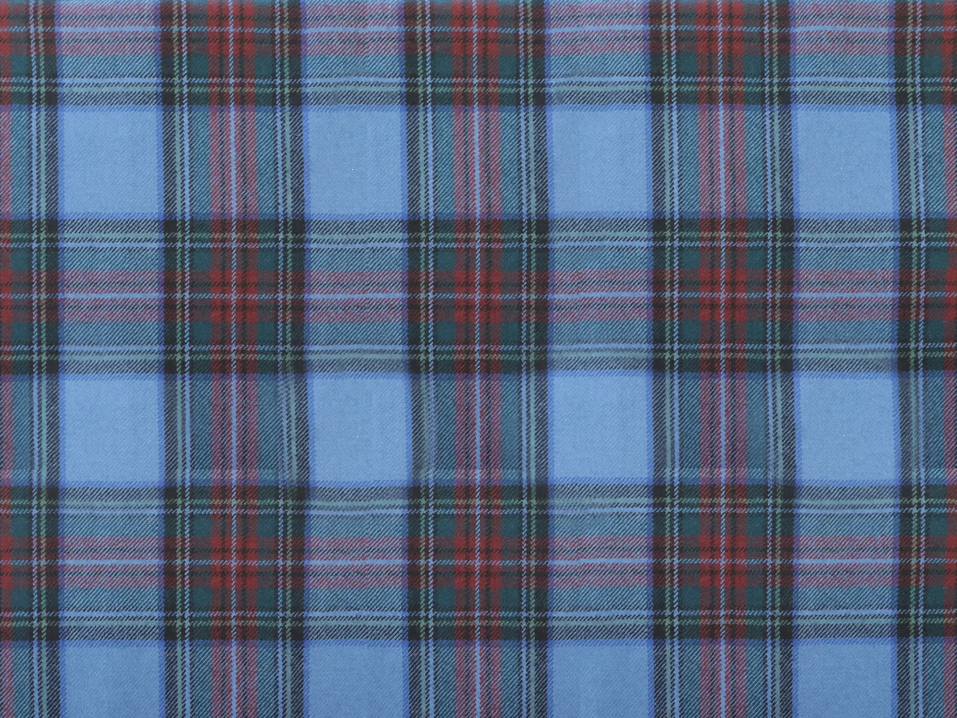 Italian Wool Plaid Suiting in Celeste