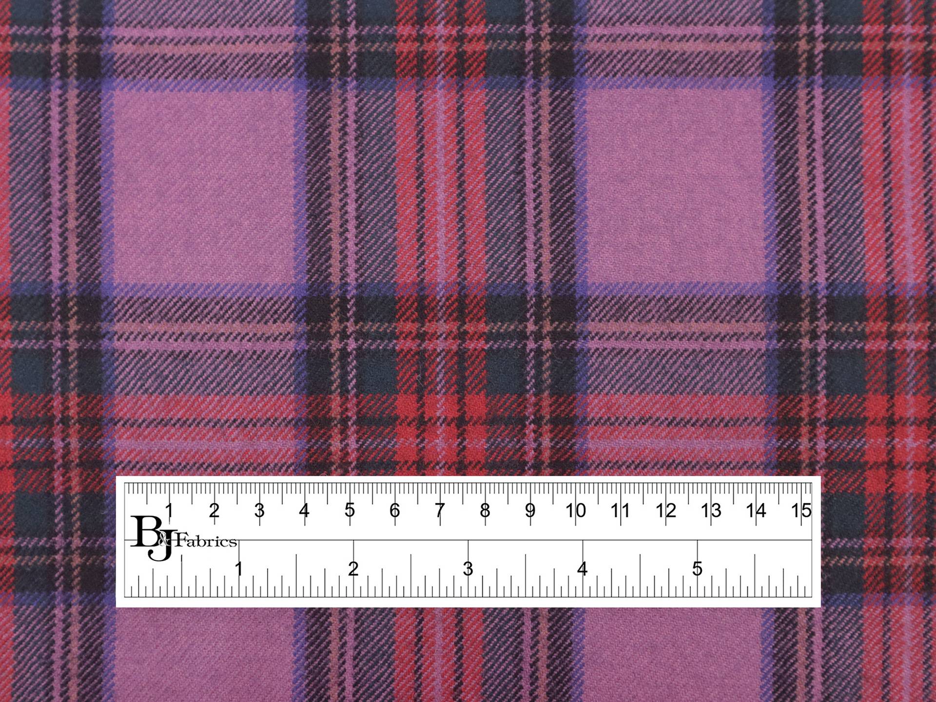 Italian Wool Plaid Suiting in Wine
