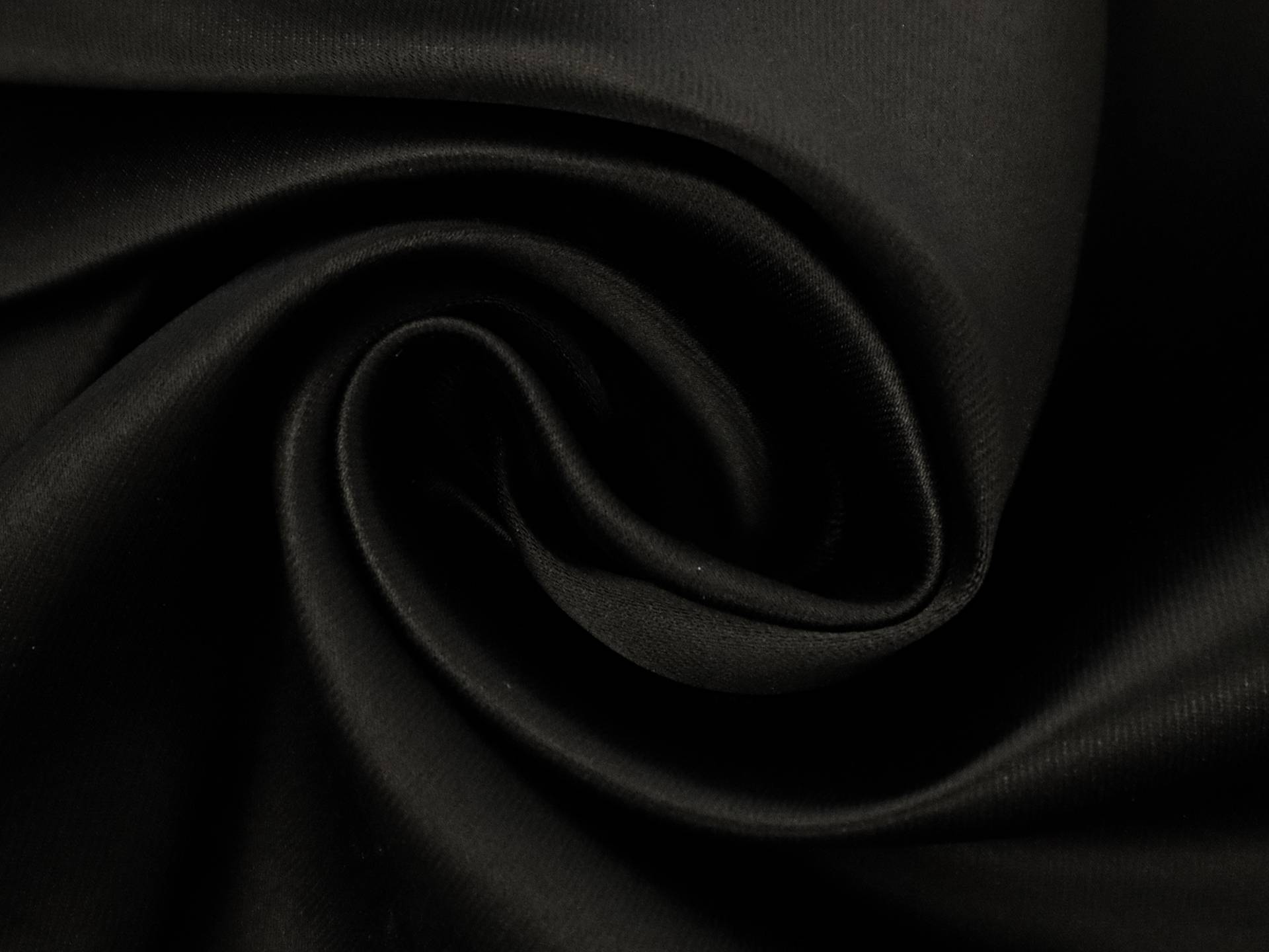 Matte Finish Double Face Satin in Black