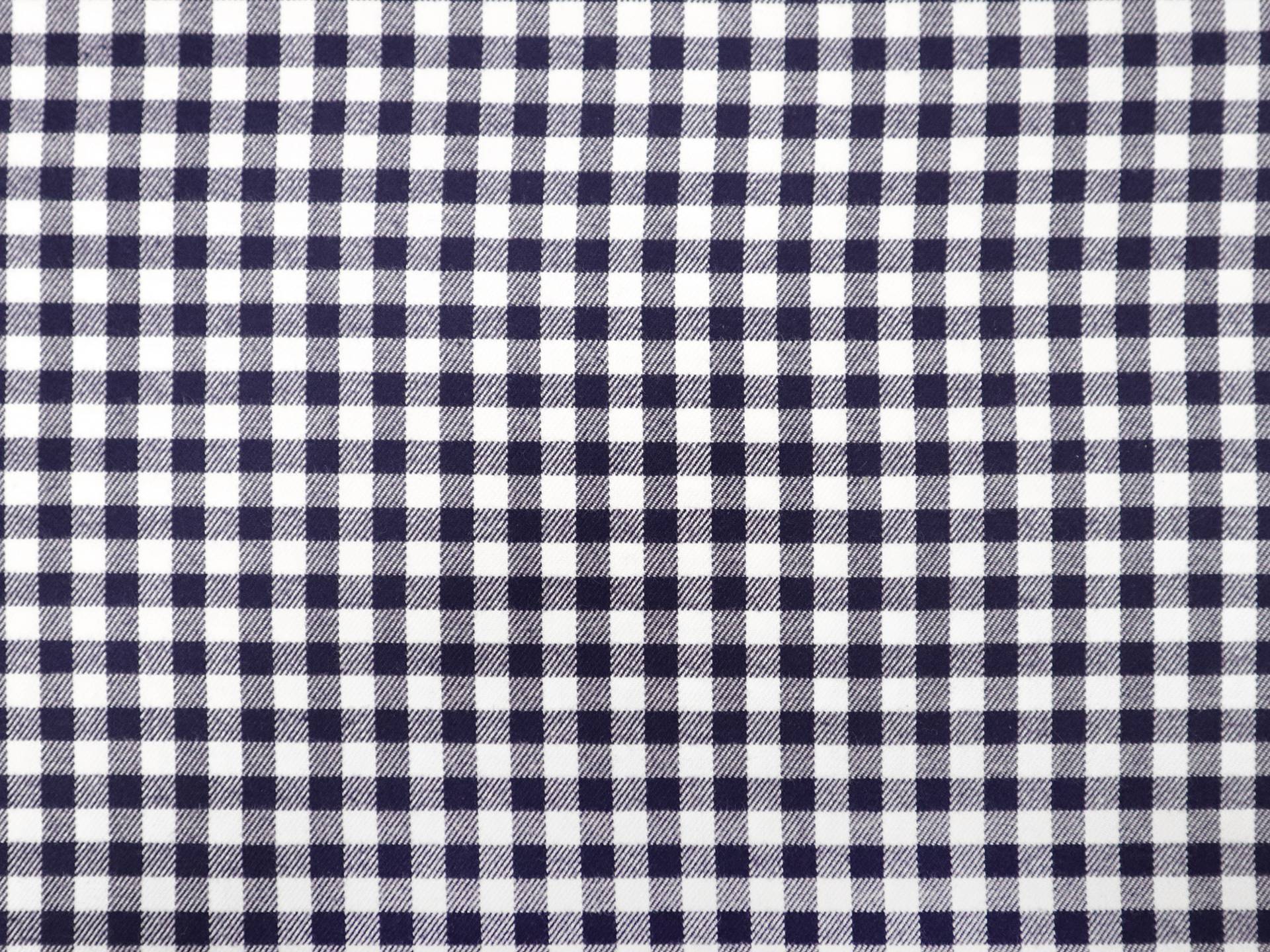Cotton Flannel Check Shirting in Dark Navy