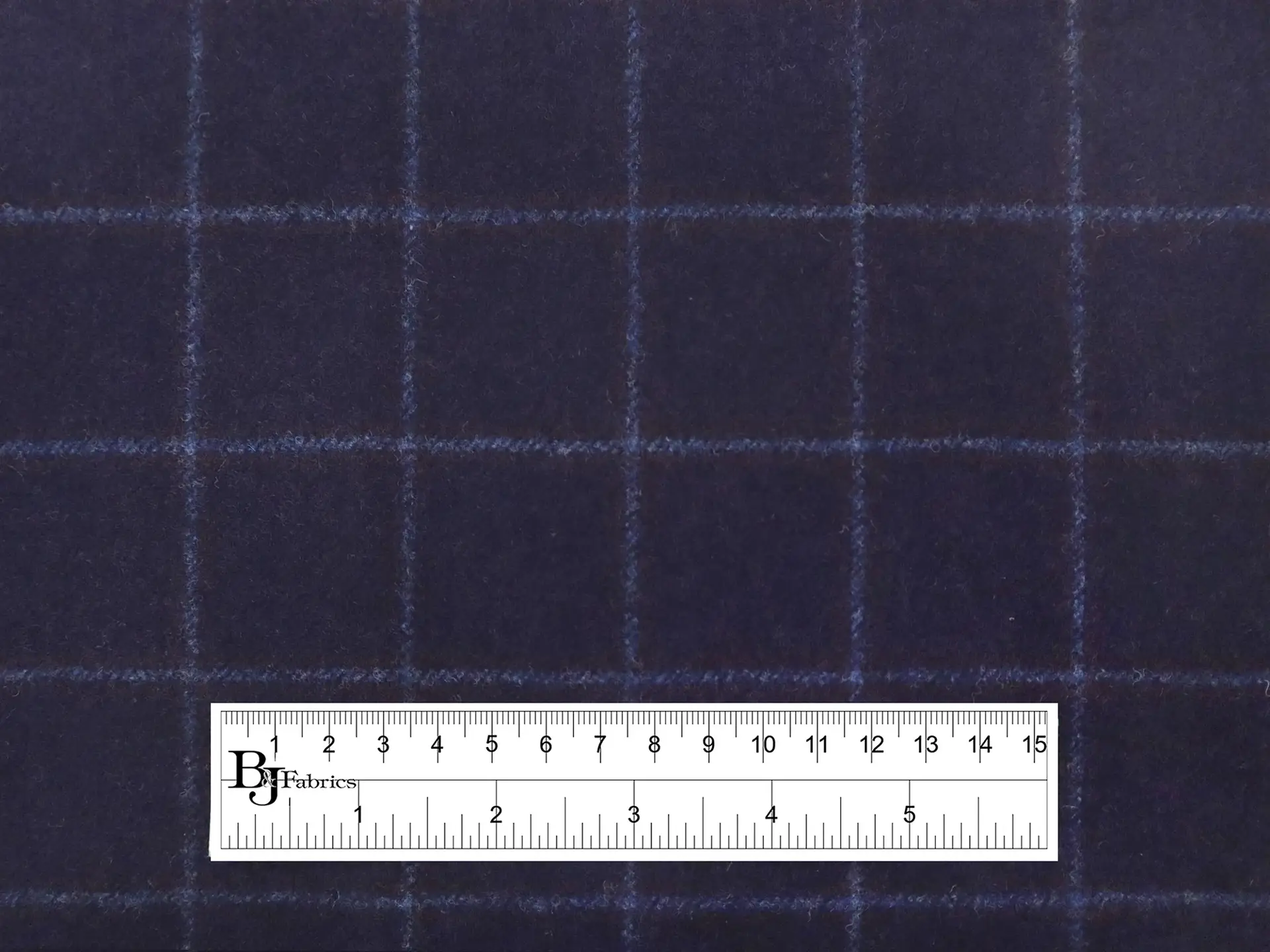 Wool Window Pane Flannel in Navy & Blue
