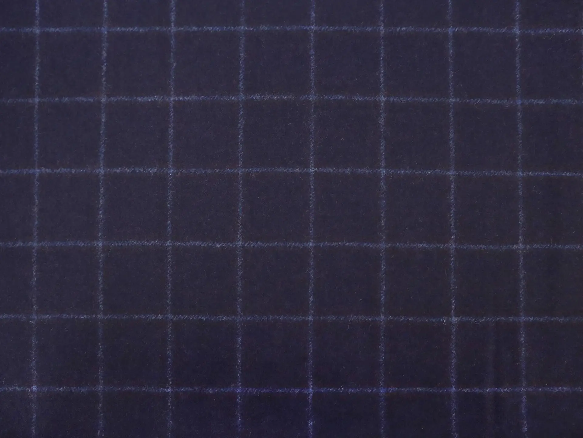 Wool Window Pane Flannel in Navy & Blue