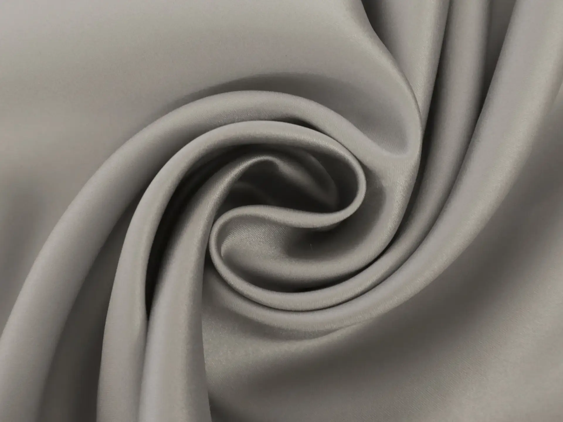 Glossy Polyester Satin in Silver