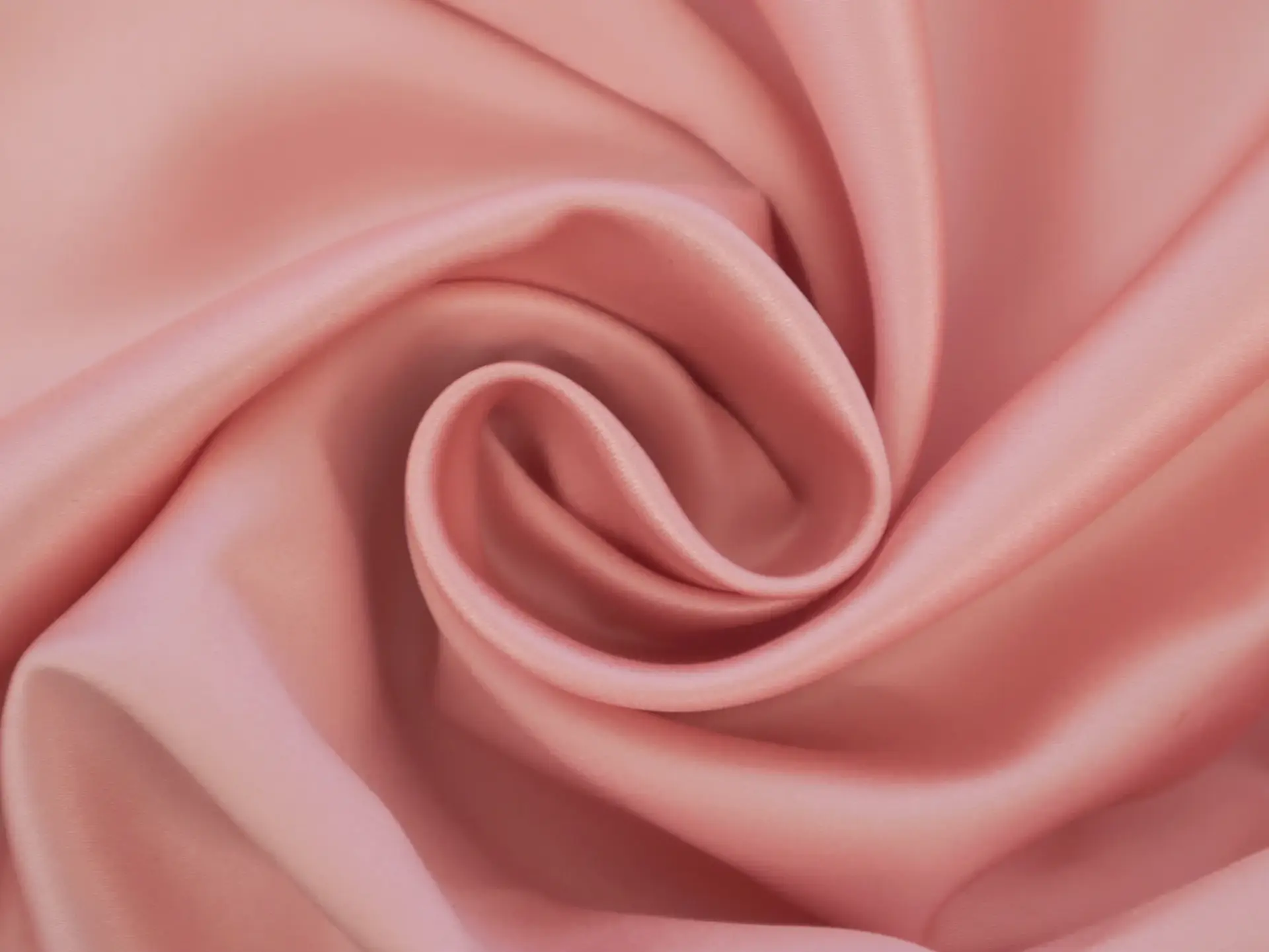 Glossy Polyester Satin in Premier Rose