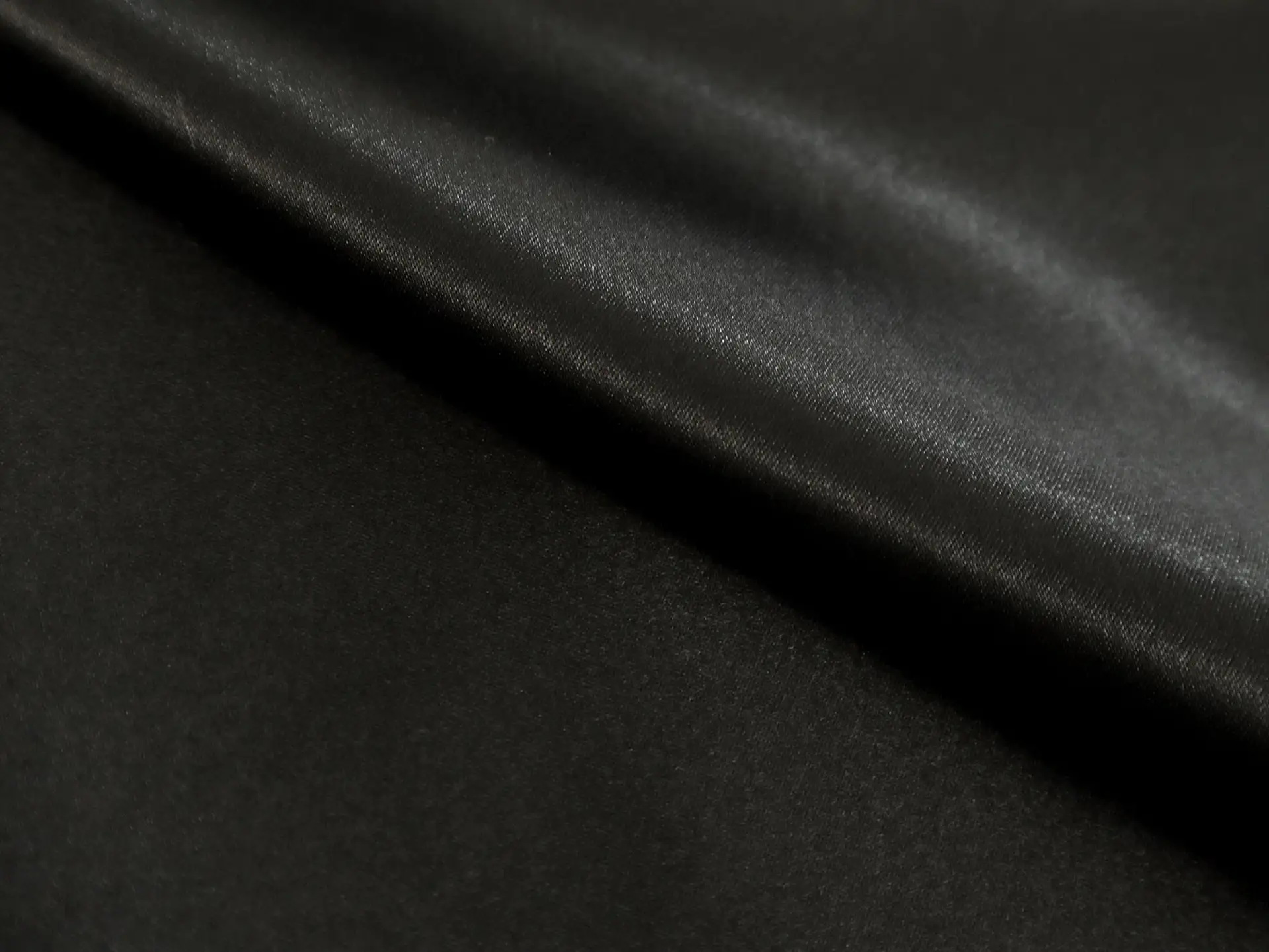 Polyester Satin in Black