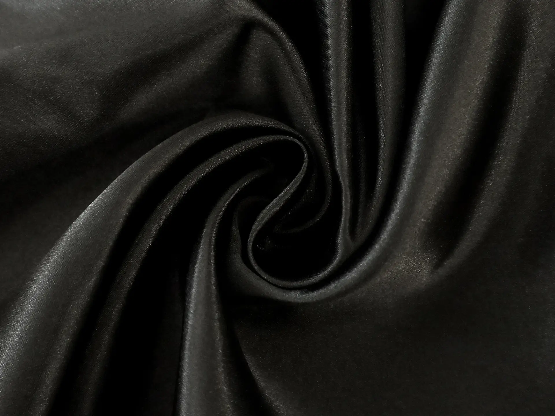 Polyester Satin in Black