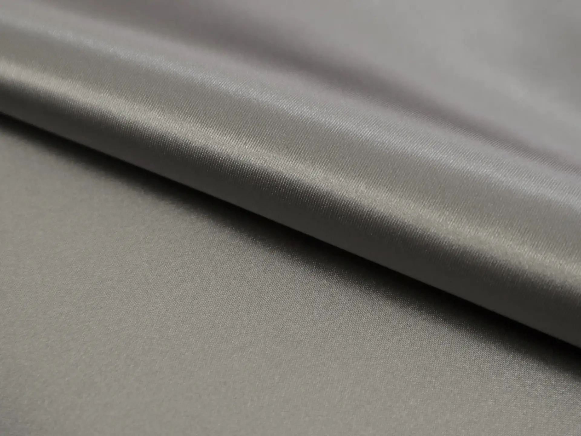 Polyester Satin in Dark Grey