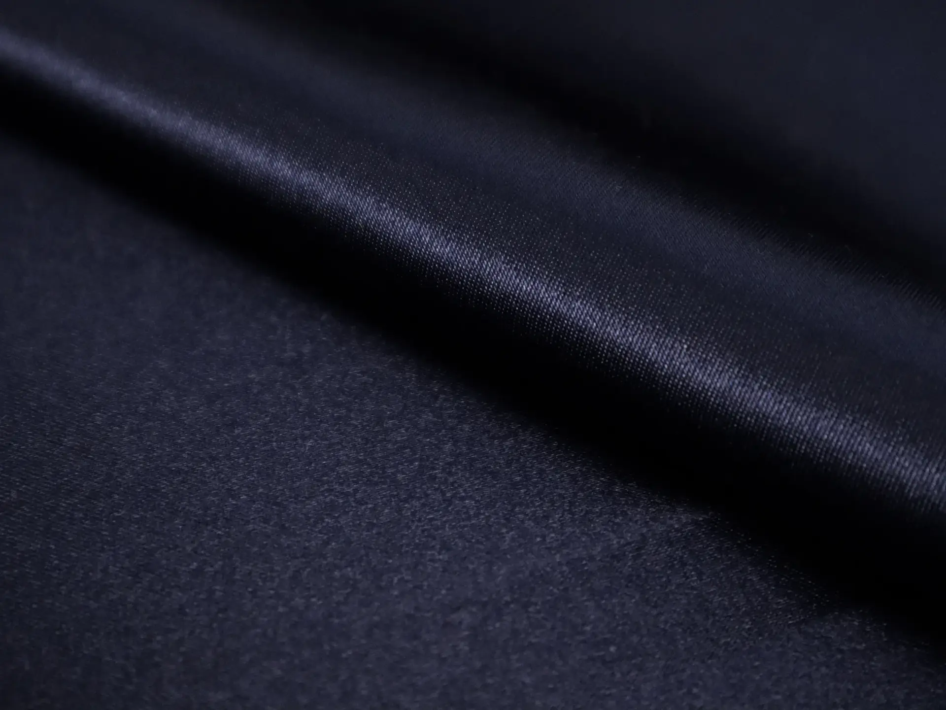 Polyester Satin in New Navy