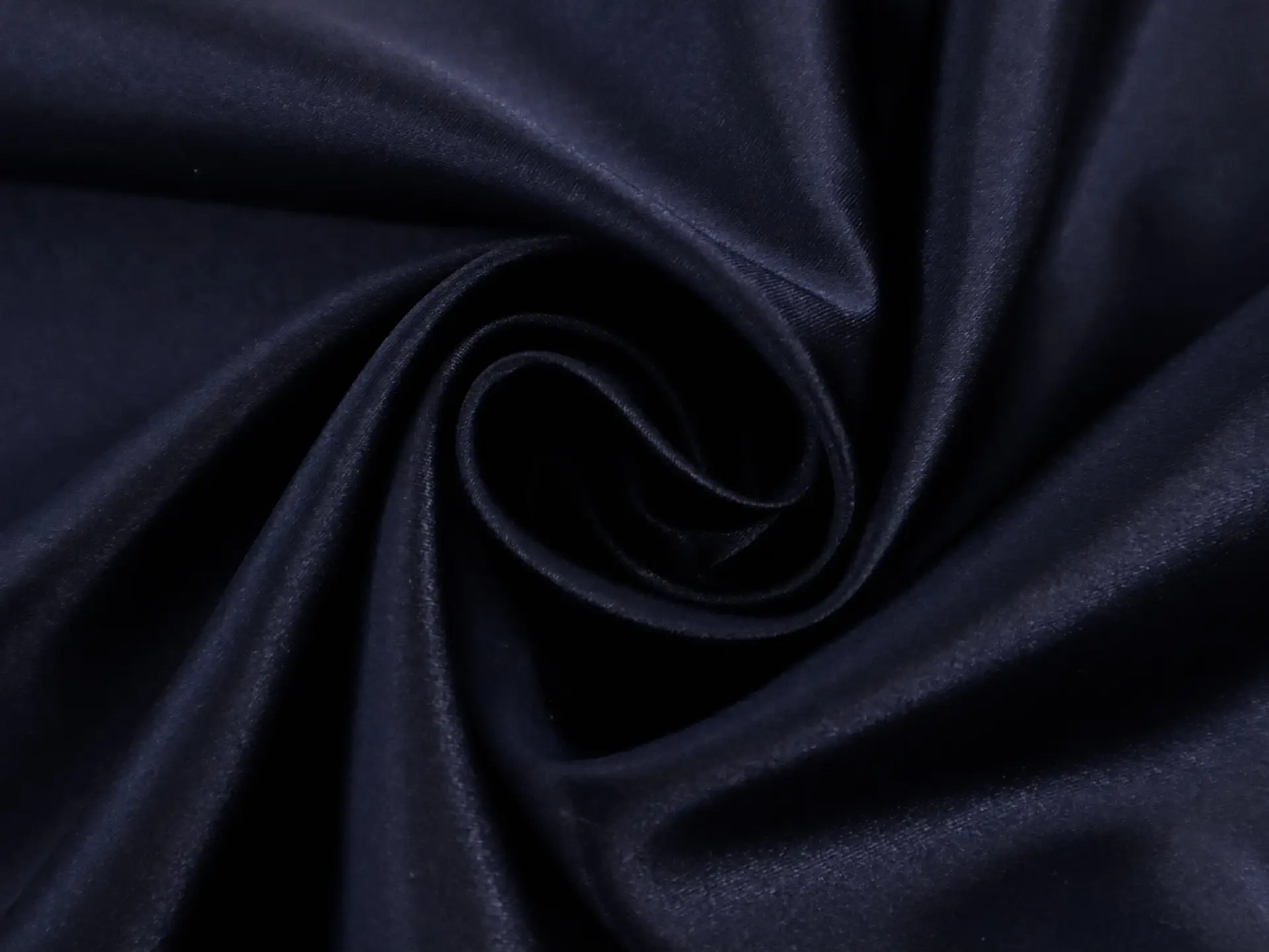 Polyester Satin in New Navy