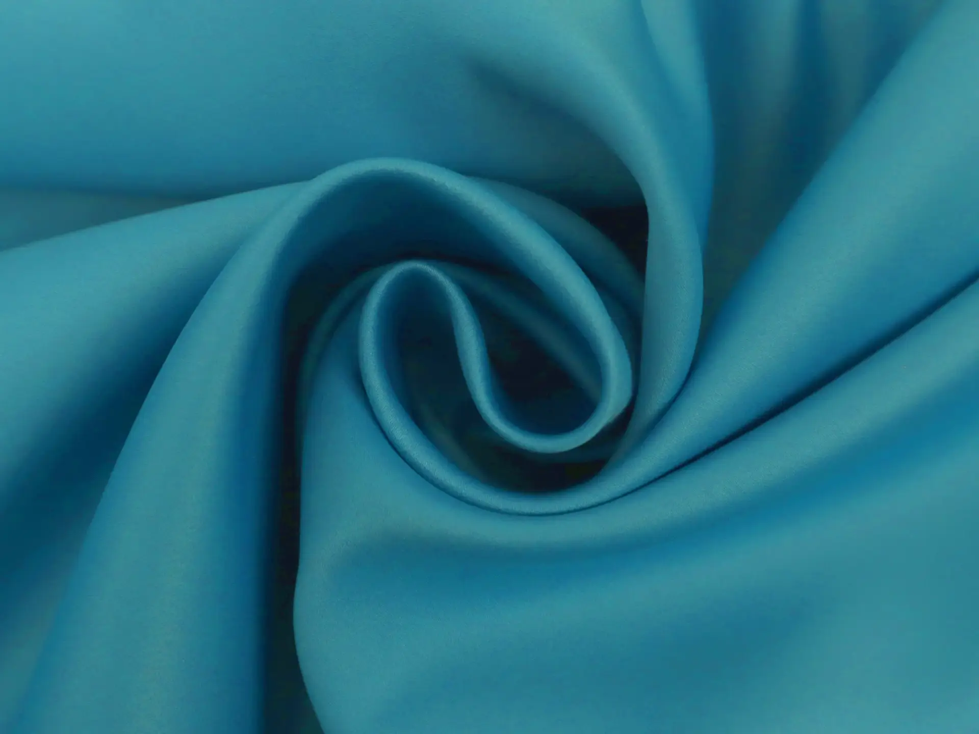 Matte Finish Polyester Satin in Ming Turquoise