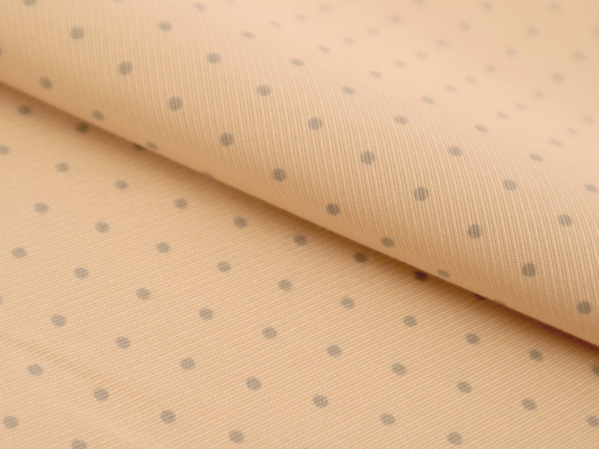 Silk and Cotton Polka Dot Faille in Grey