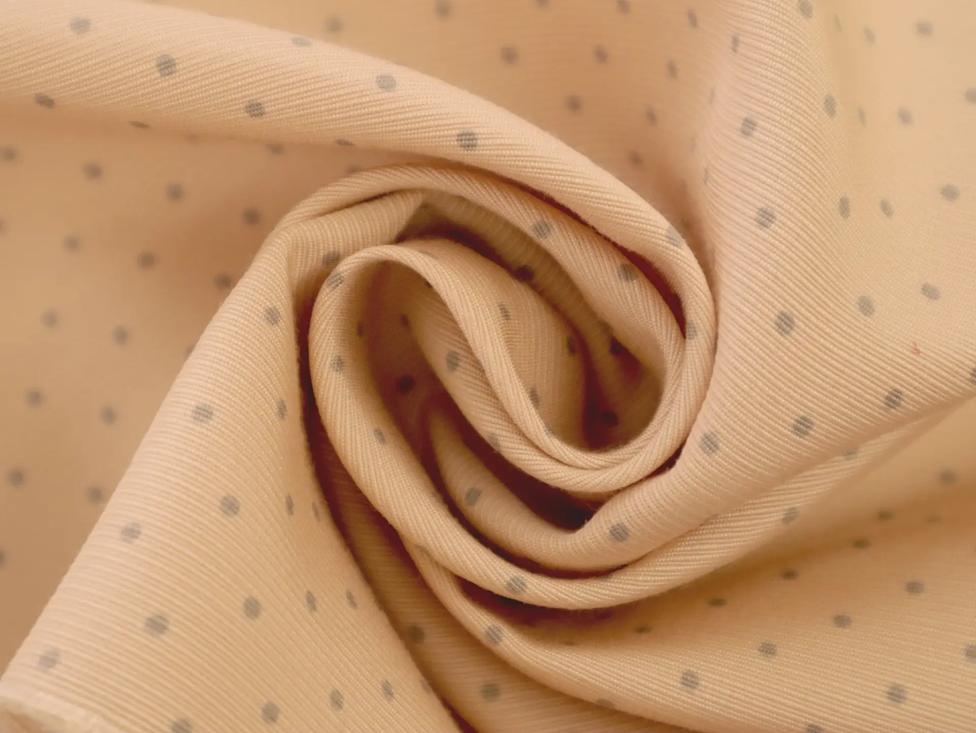 Silk and Cotton Polka Dot Faille in Grey