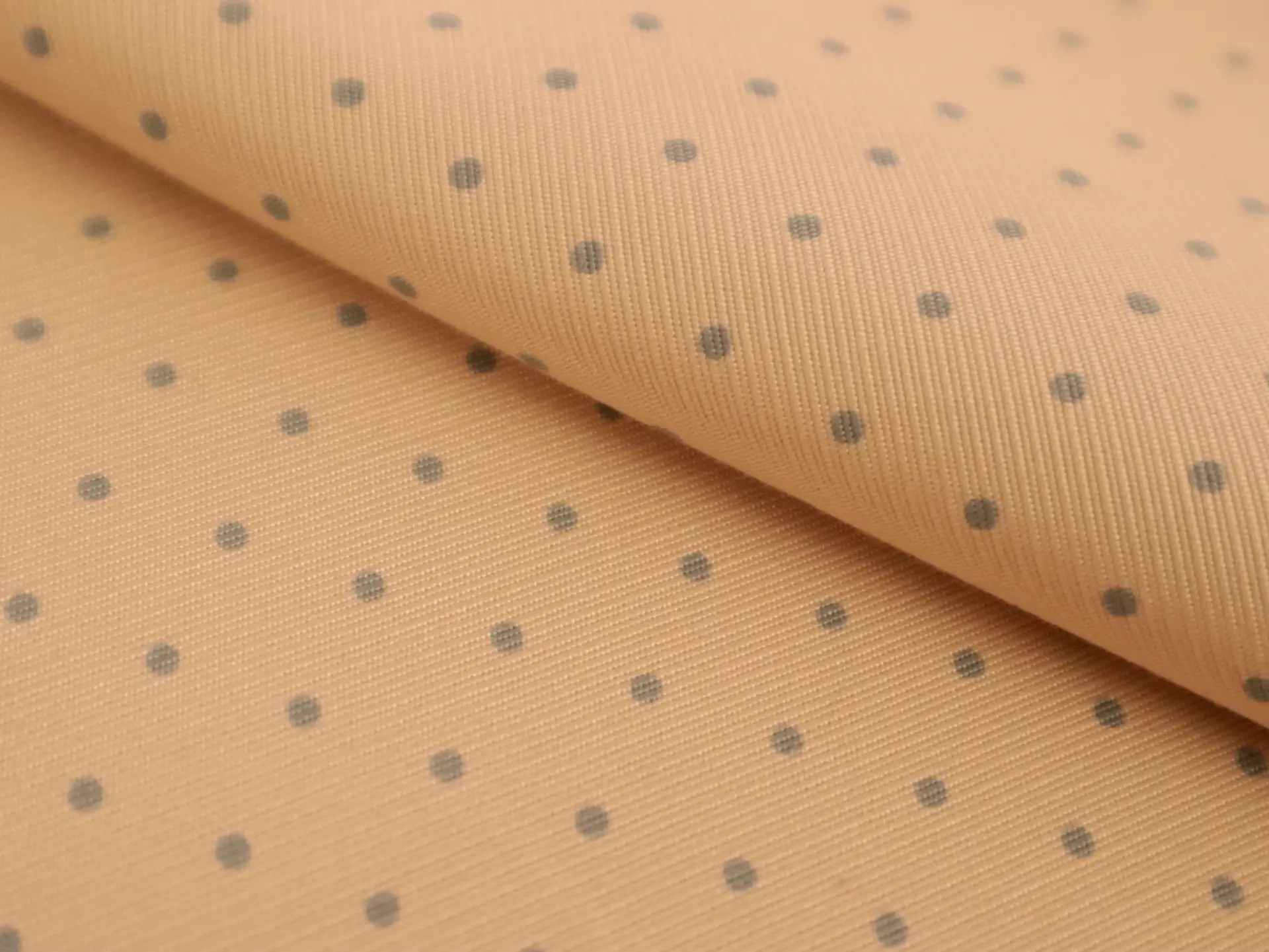 Silk and Cotton Polka Dot Faille in Cool Grey