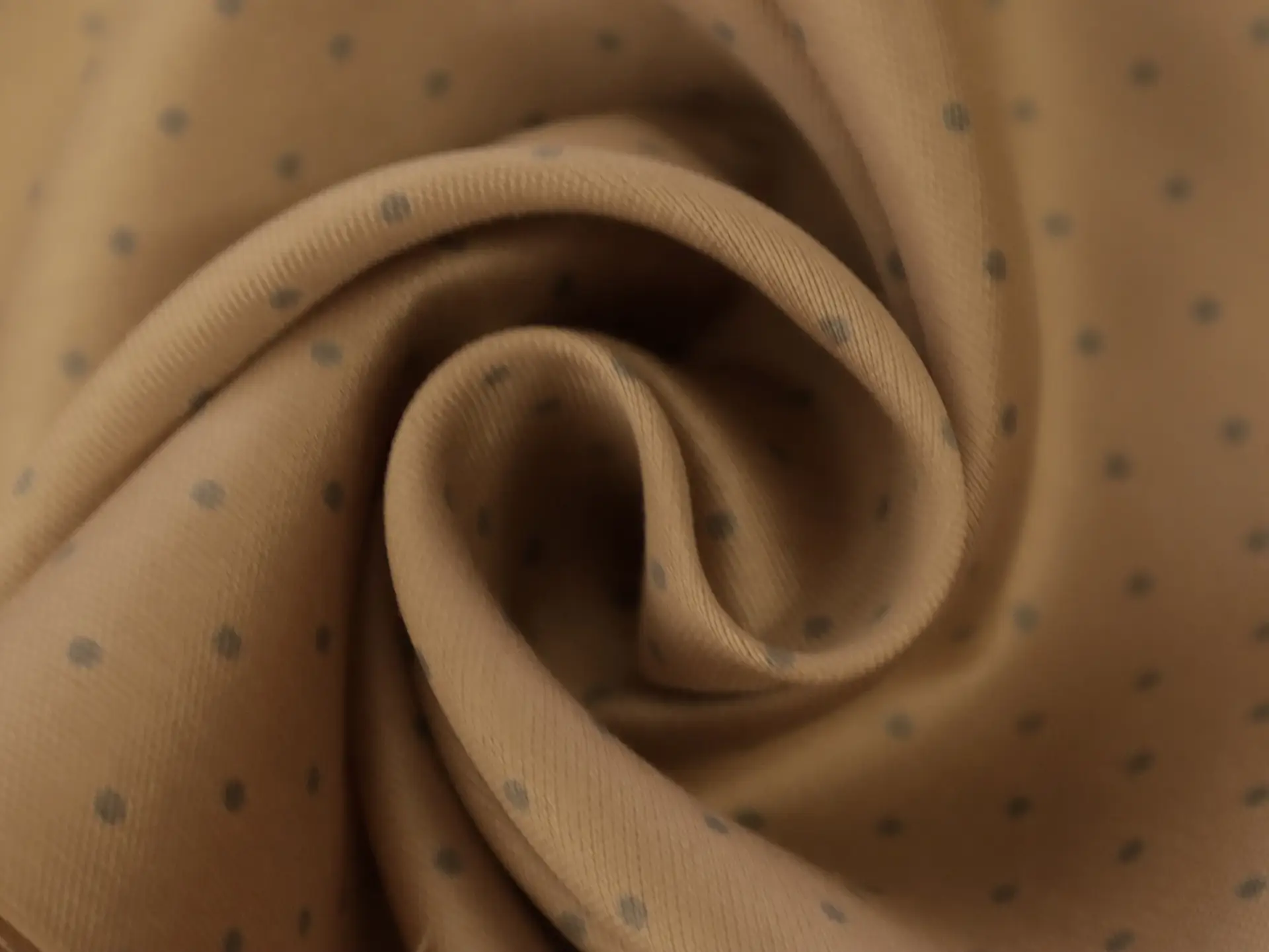 Silk and Wool Shantung with Polka Dots in Grey