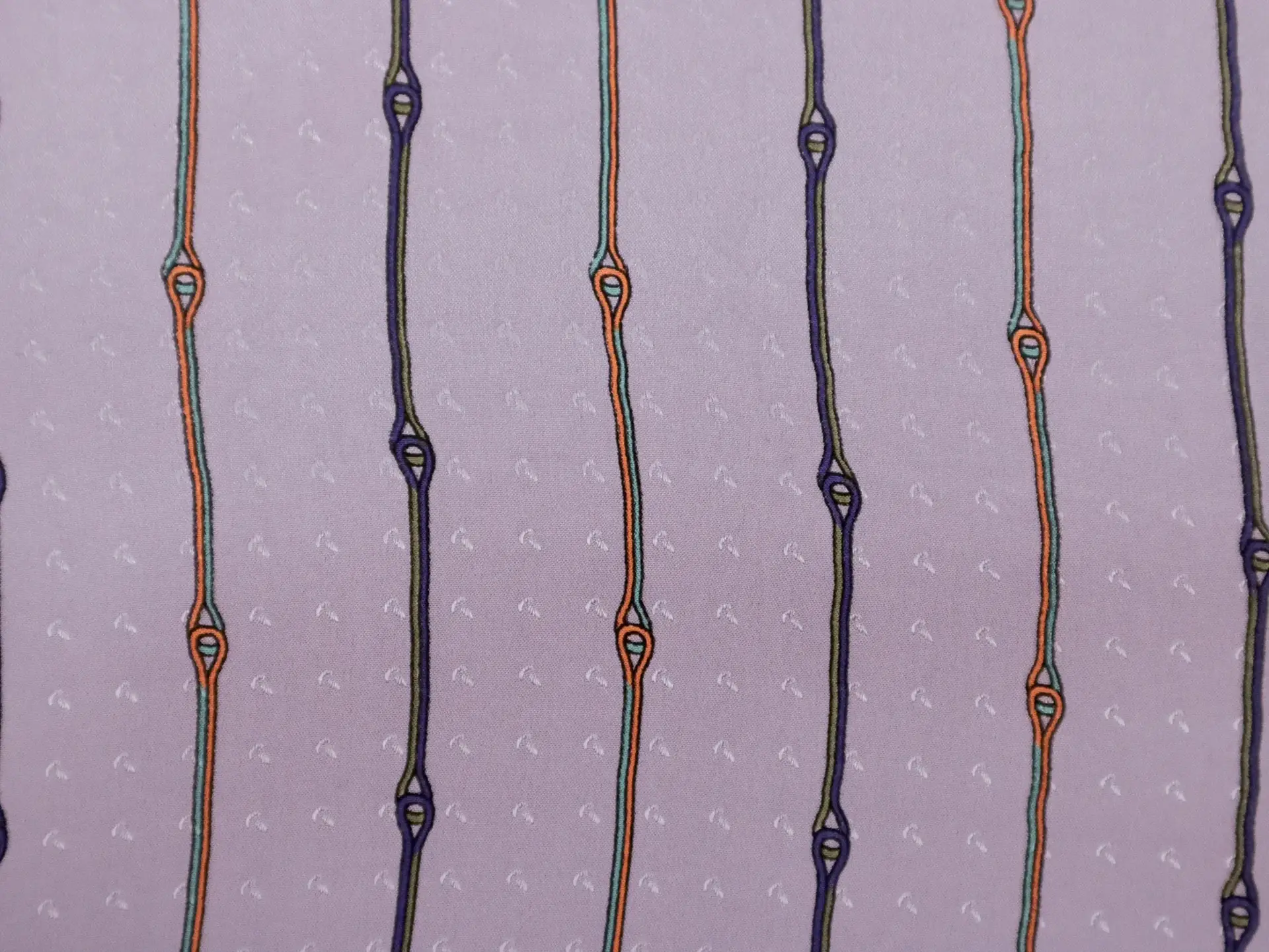 Printed Silk Jacquard with Interlocking Cord Pattern