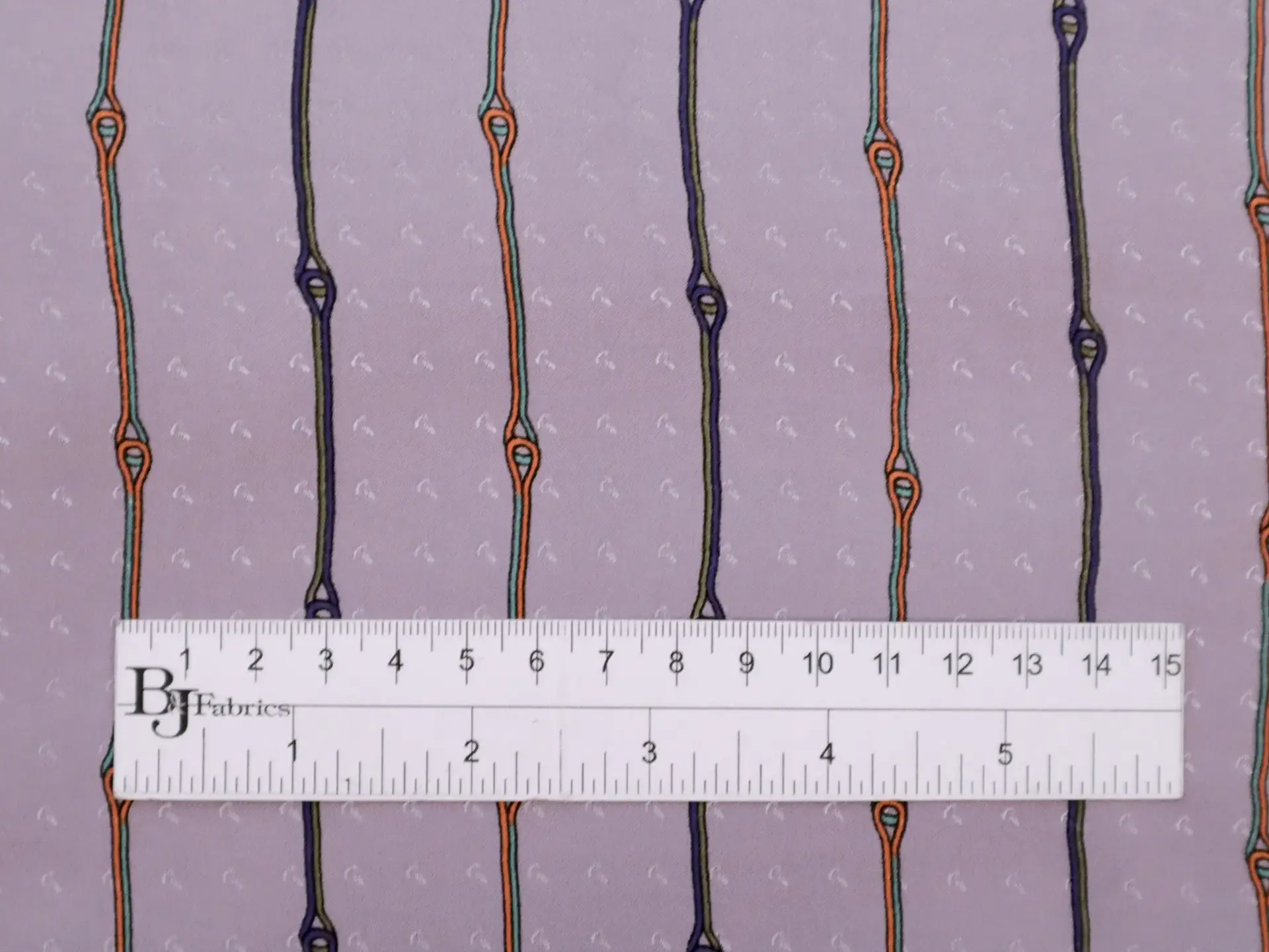 Printed Silk Jacquard with Interlocking Cord Pattern