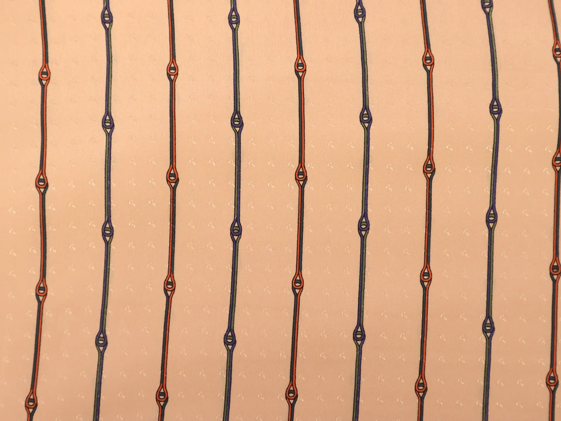 Printed Silk Jacquard with Interlocking Cord Pattern