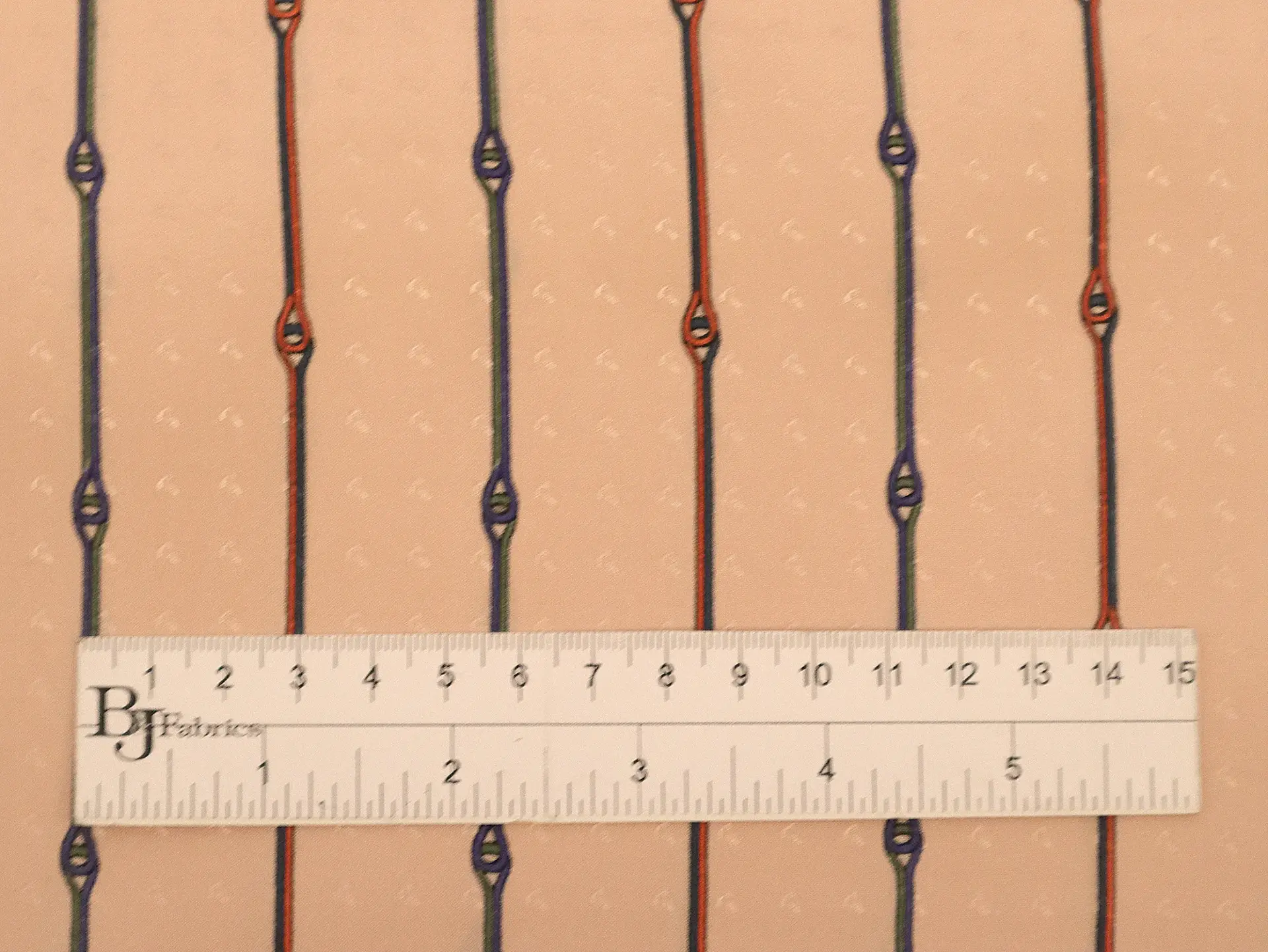 Printed Silk Jacquard with Interlocking Cord Pattern