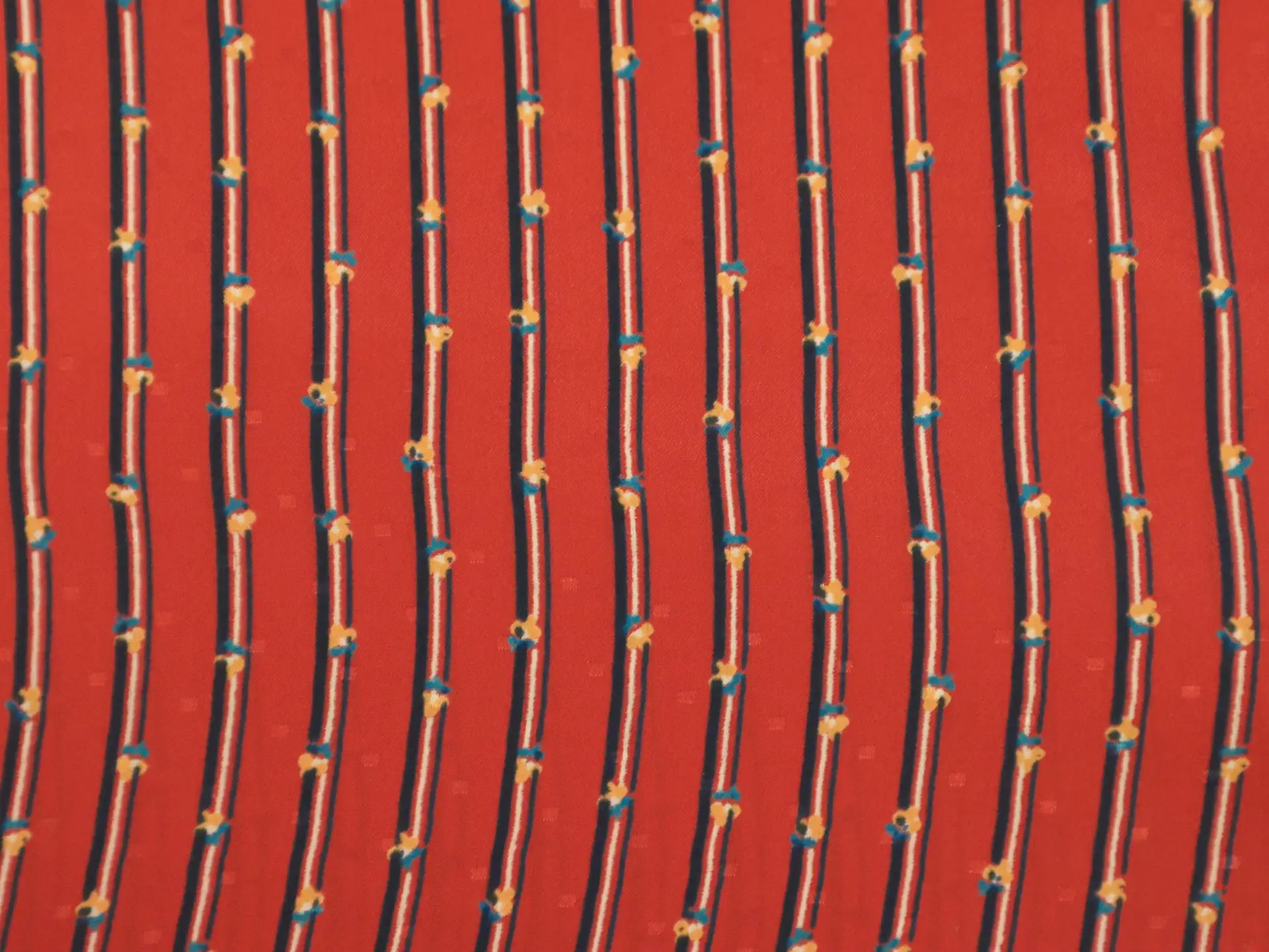Printed Silk Jacquard with Stripes