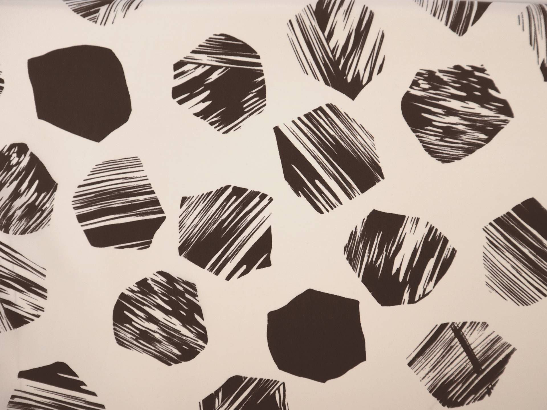 Silk Crepe de Chine with Painterly Hexagons Print