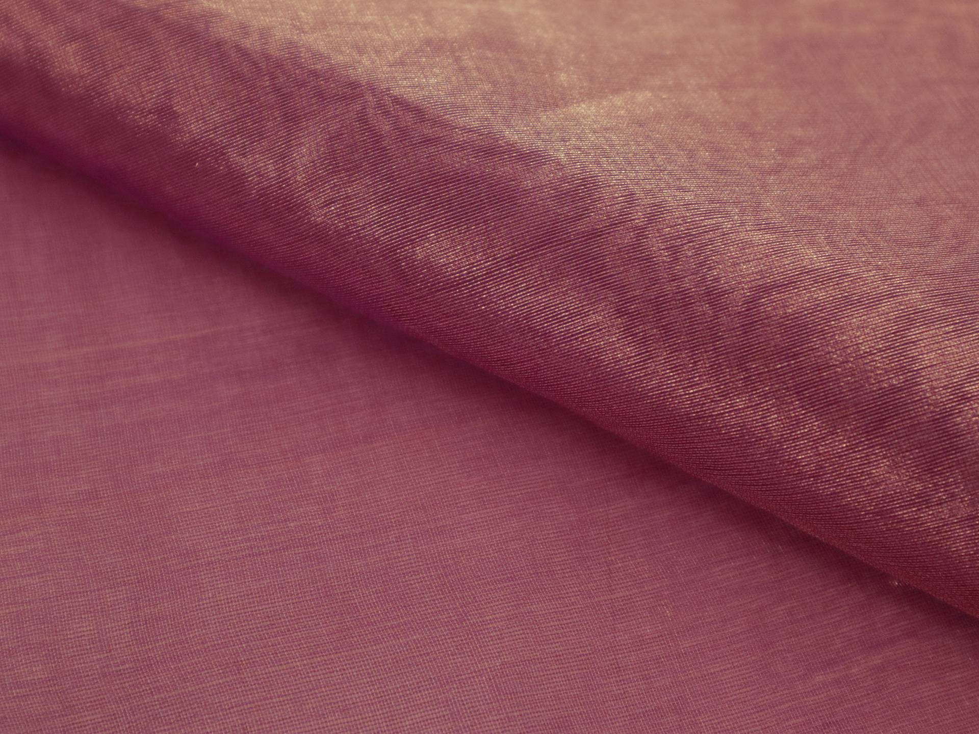 Metallic Silk Chiffon in Magenta and Light Gold