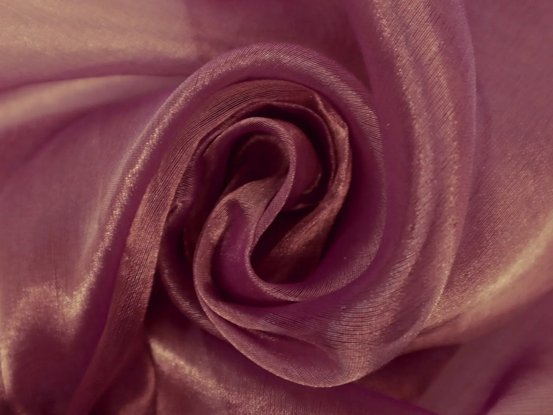 Metallic Silk Chiffon in Magenta and Light Gold