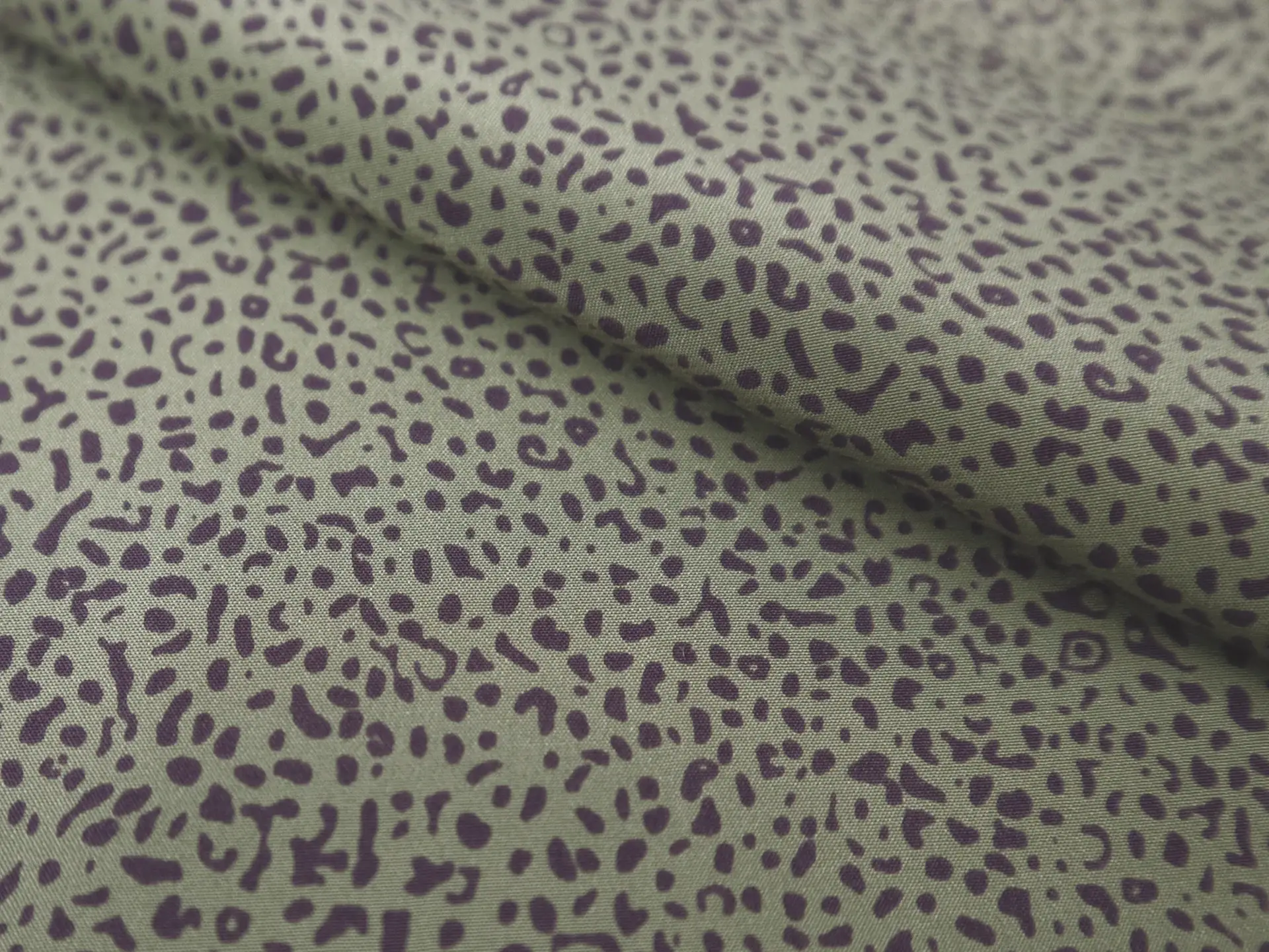Silk Crepe de Chine with Abstract Dots Print