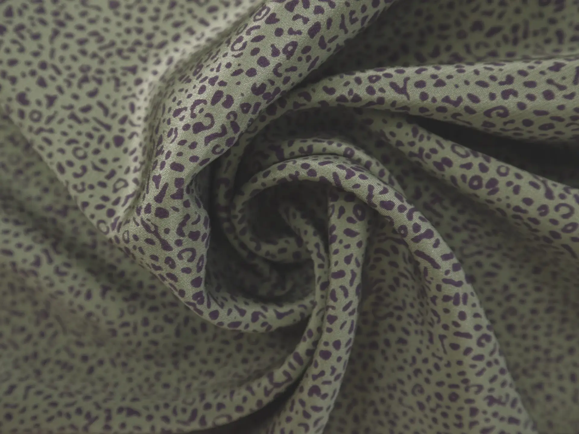 Silk Crepe de Chine with Abstract Dots Print