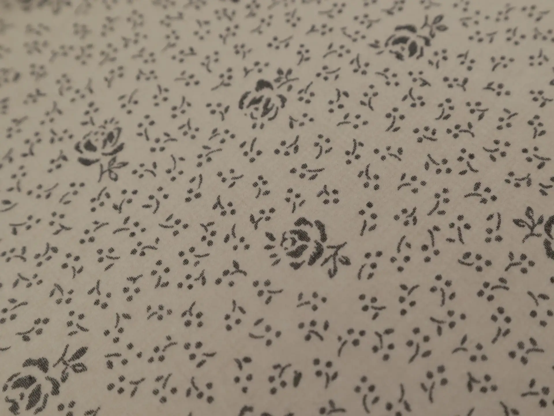 Printed Silk Chiffon with Florals On Brown Background