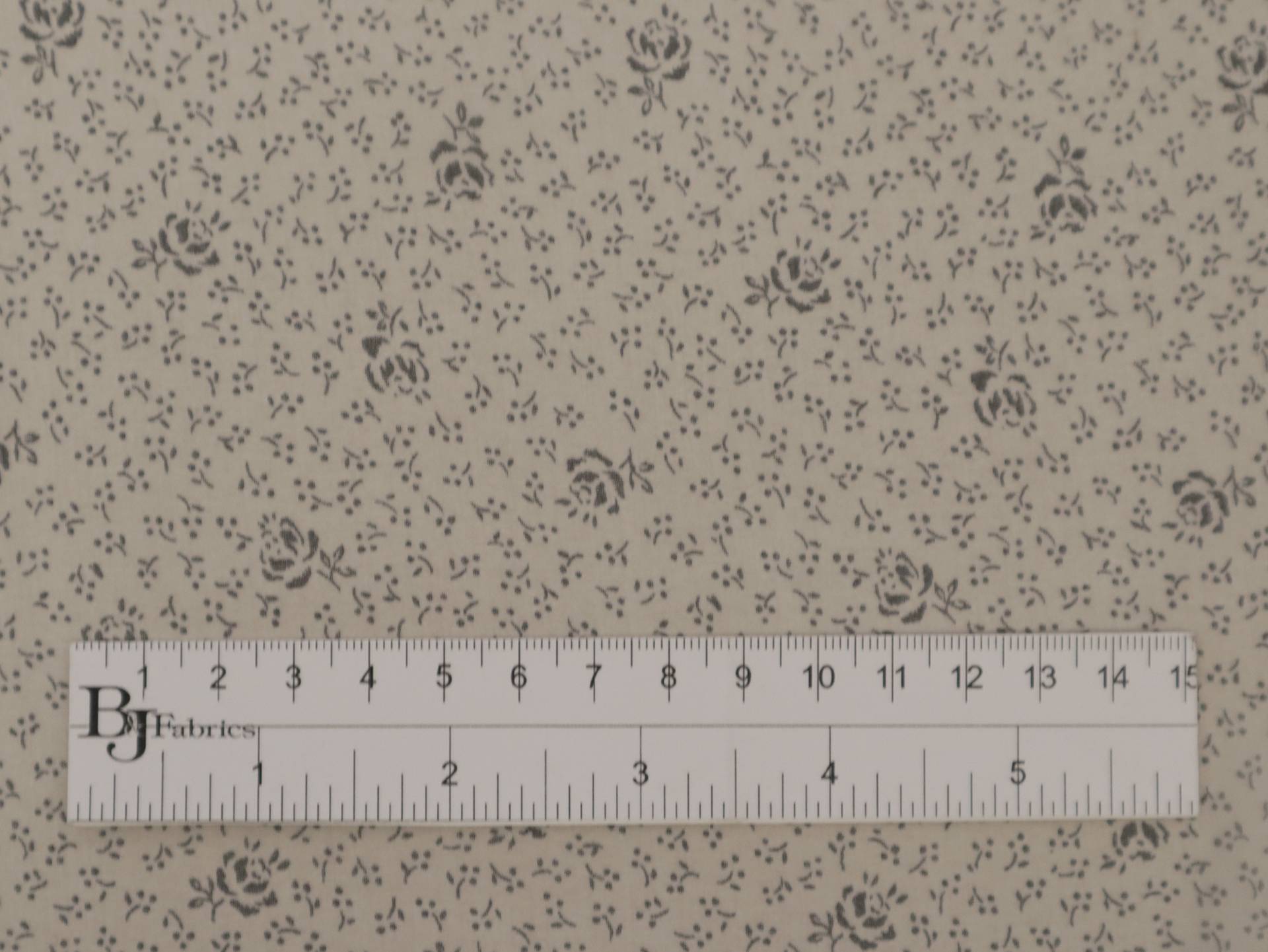 Printed Silk Chiffon with Florals On Brown Background