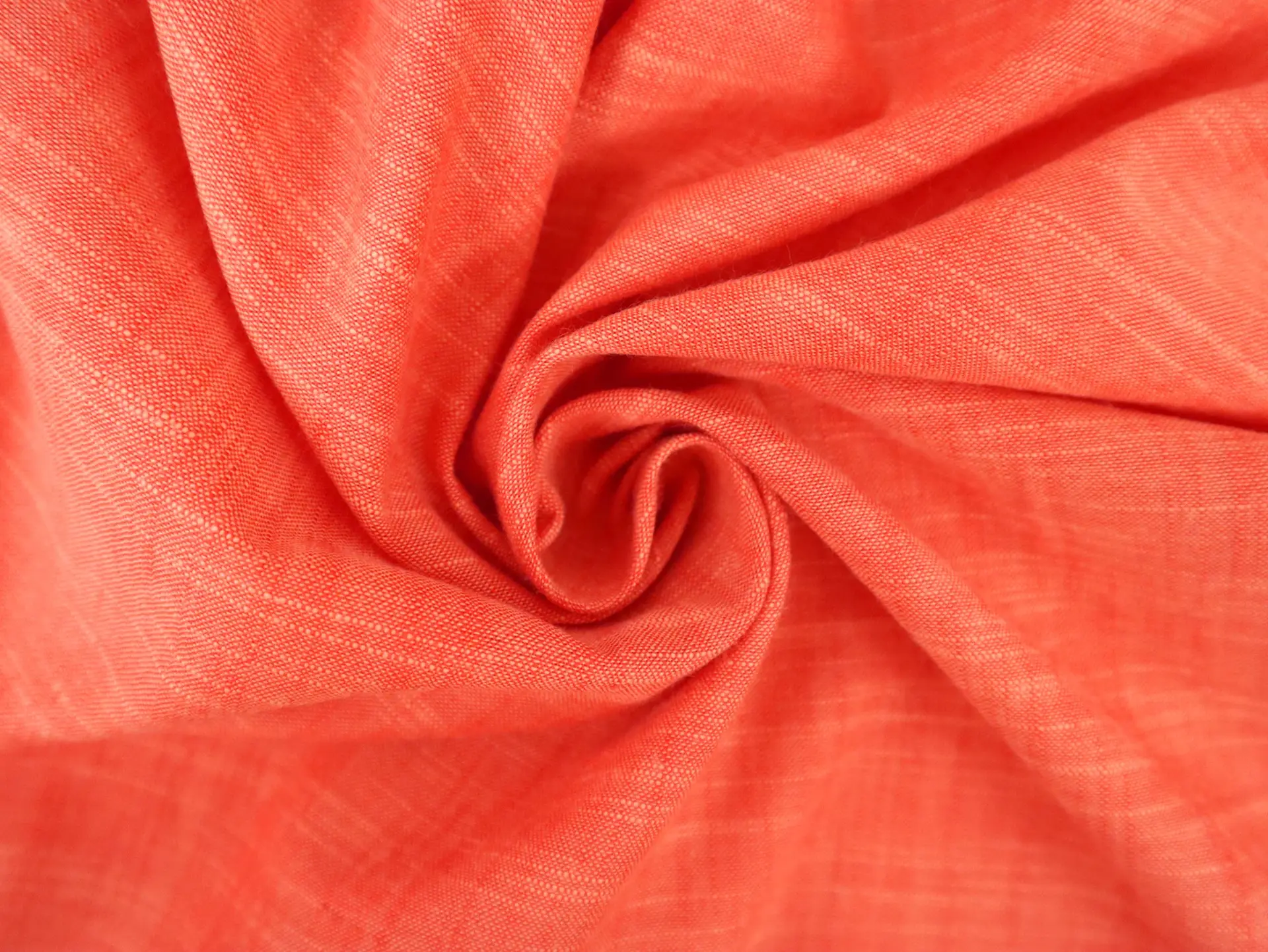 Textured Cotton in Poppy