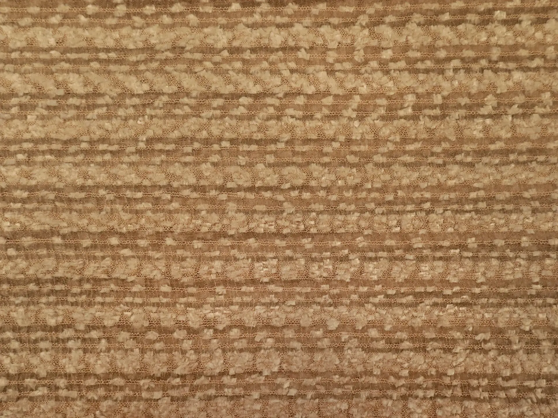 Novelty Textured Silk with Horizontal Stripe in Camel