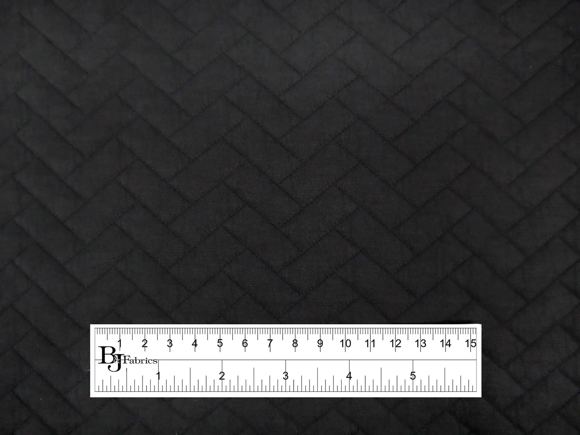 Poly Blend Novelty Quilted Knit in Black