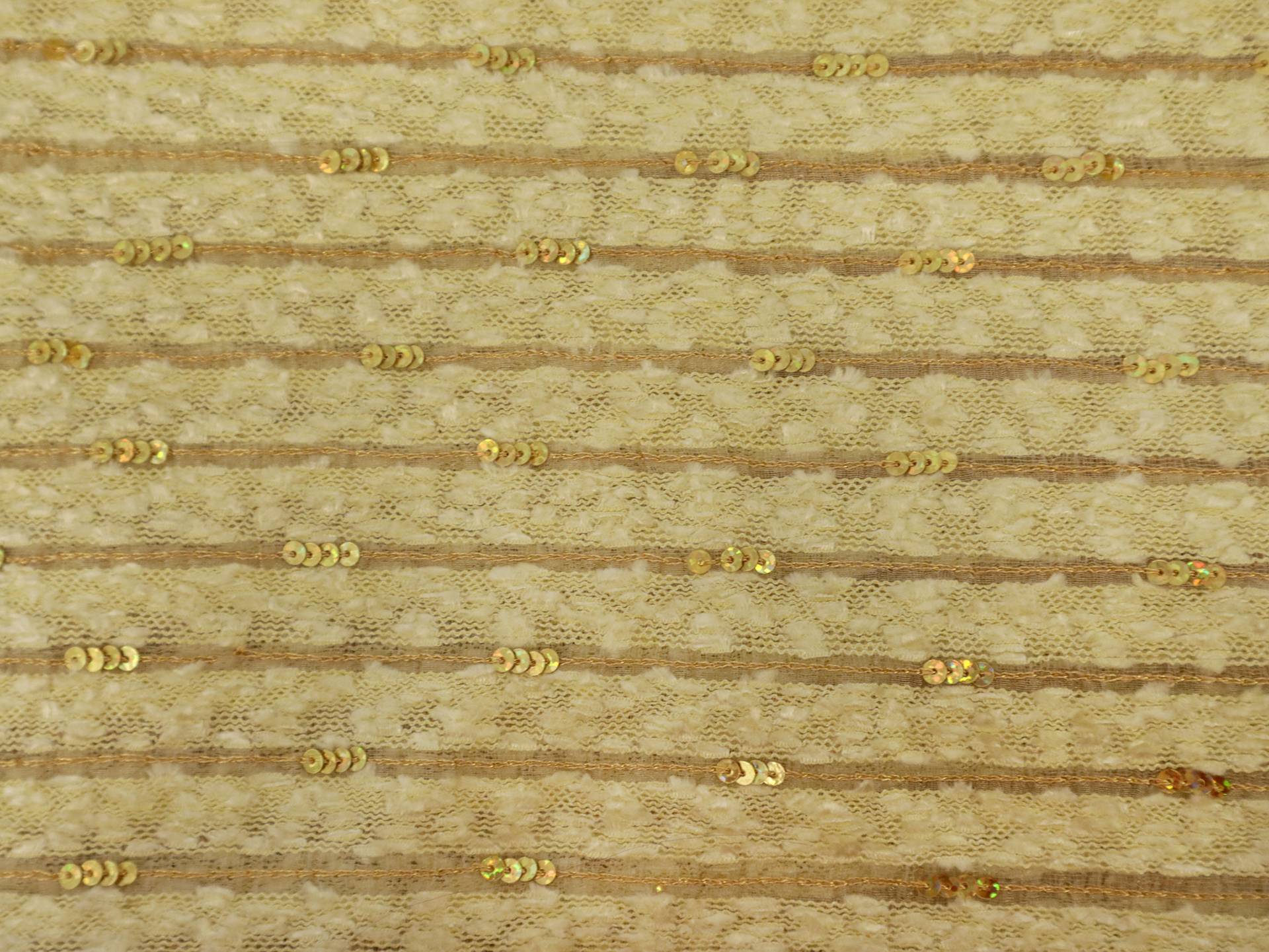 Sequined Silk and Rayon Chenille in Straw