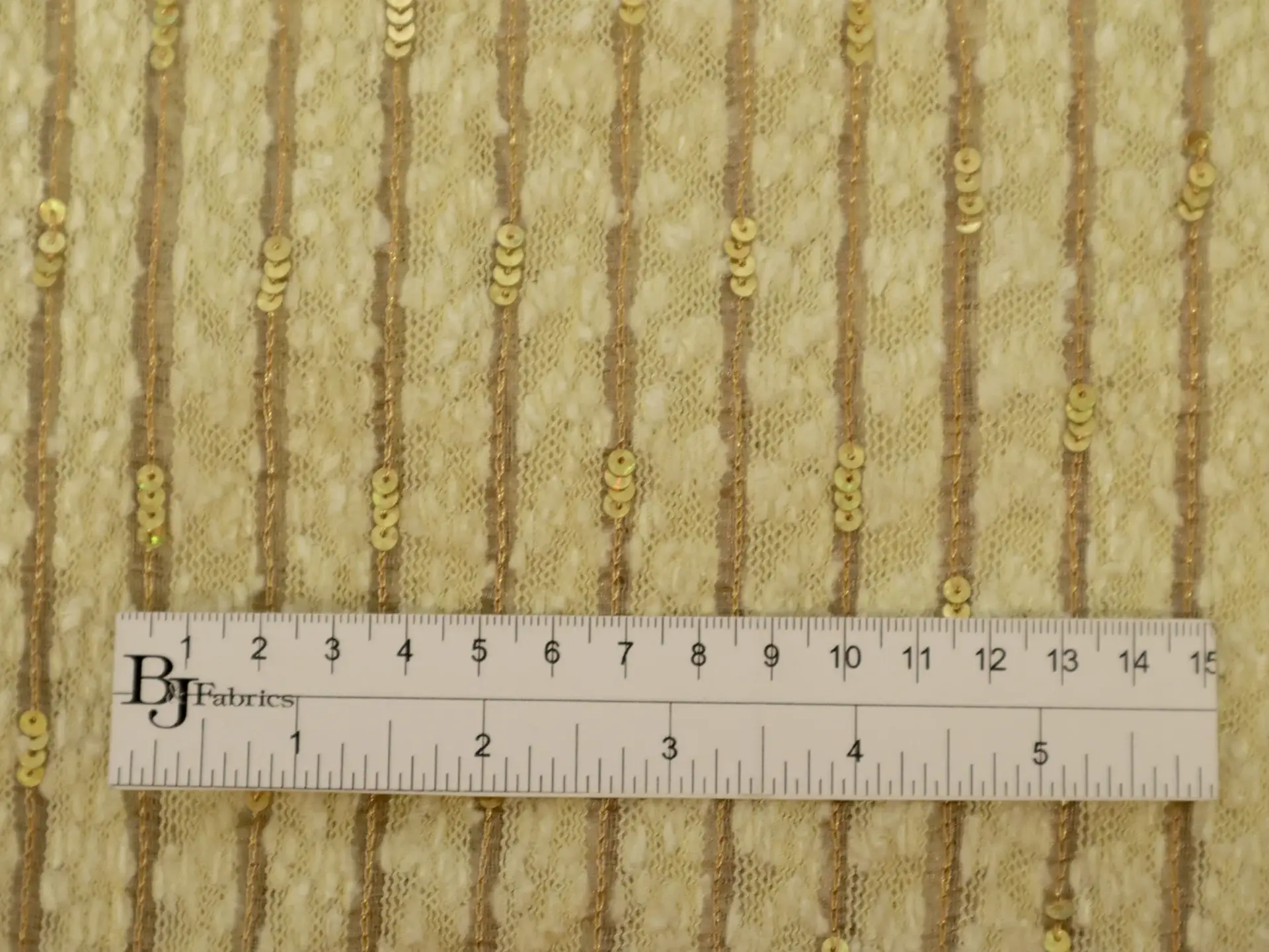 Sequined Silk and Rayon Chenille in Straw