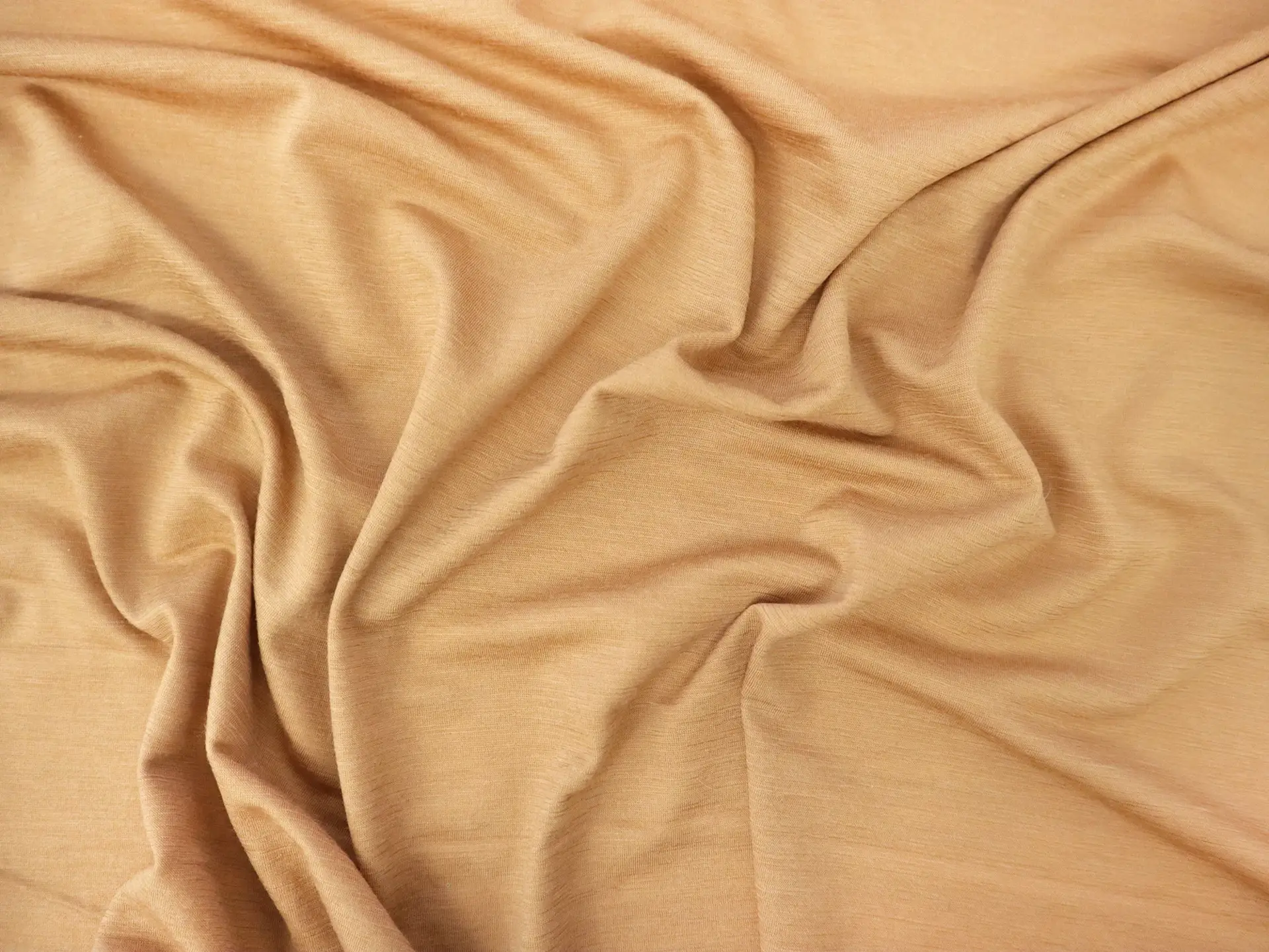 Italian Semi Sheer Wool Jersey Knit in Ochre